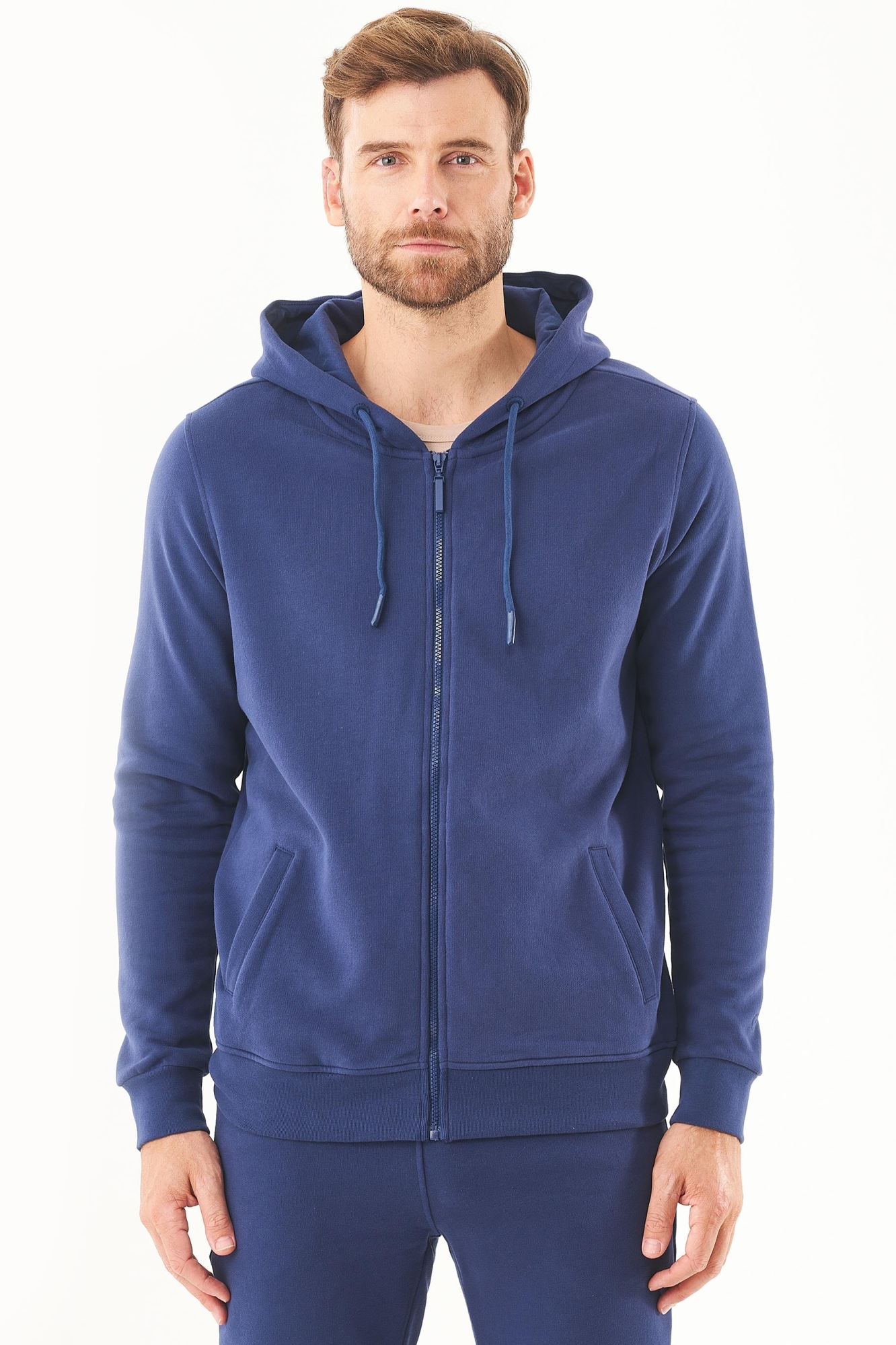 ORGANICATION Herren vegan Sweatjacke Soft Touch Navy