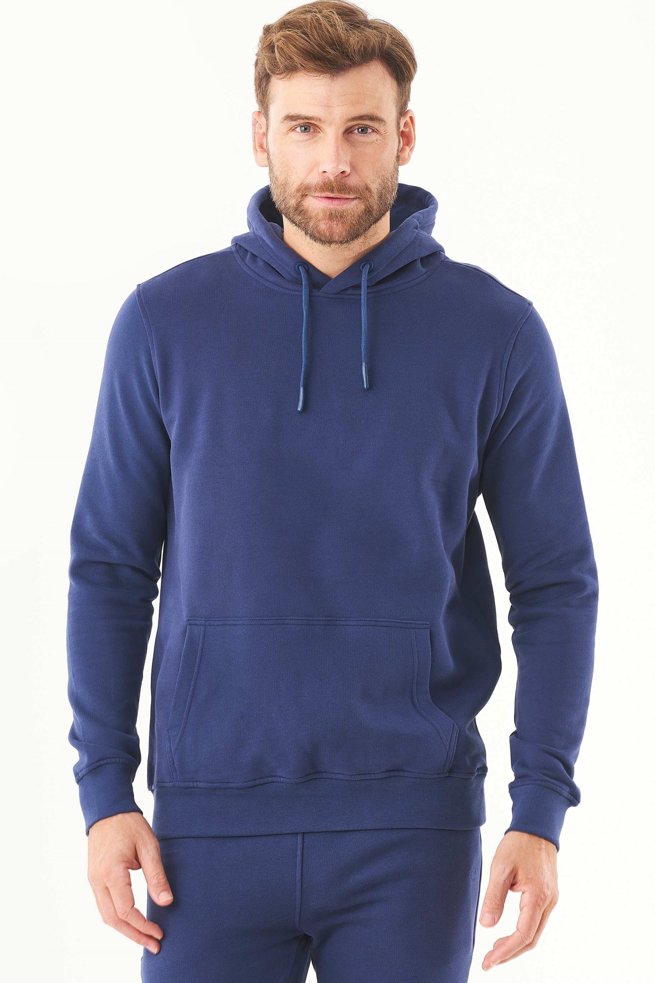 Image of ORGANICATION mannen vegan Hoodie Soft Touch Navy