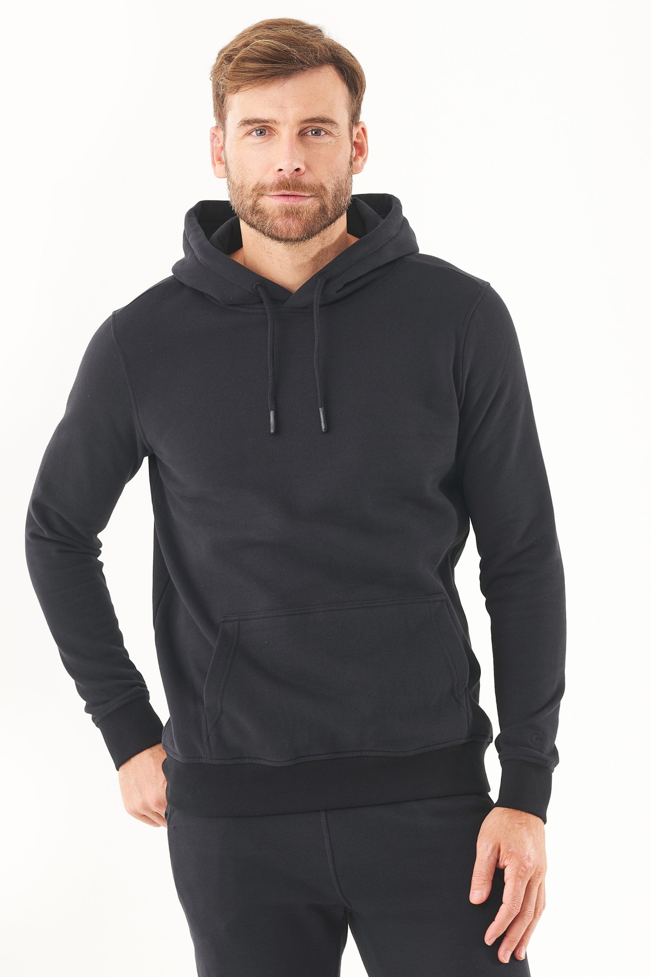 Image of ORGANICATION mannen vegan Hoodie Soft Touch Zwart