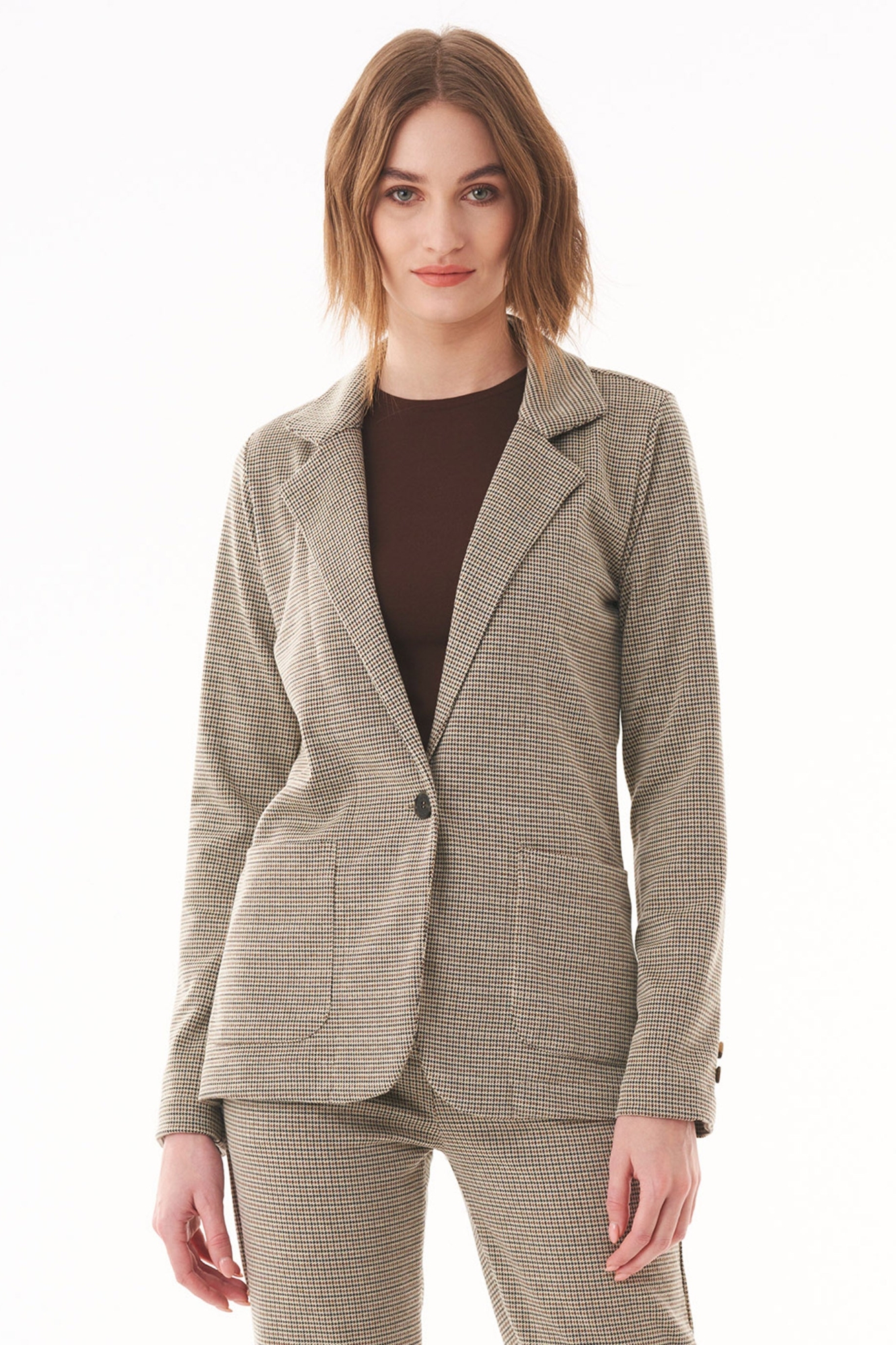 ORGANICATION Damen vegan Houndstooth Blazer