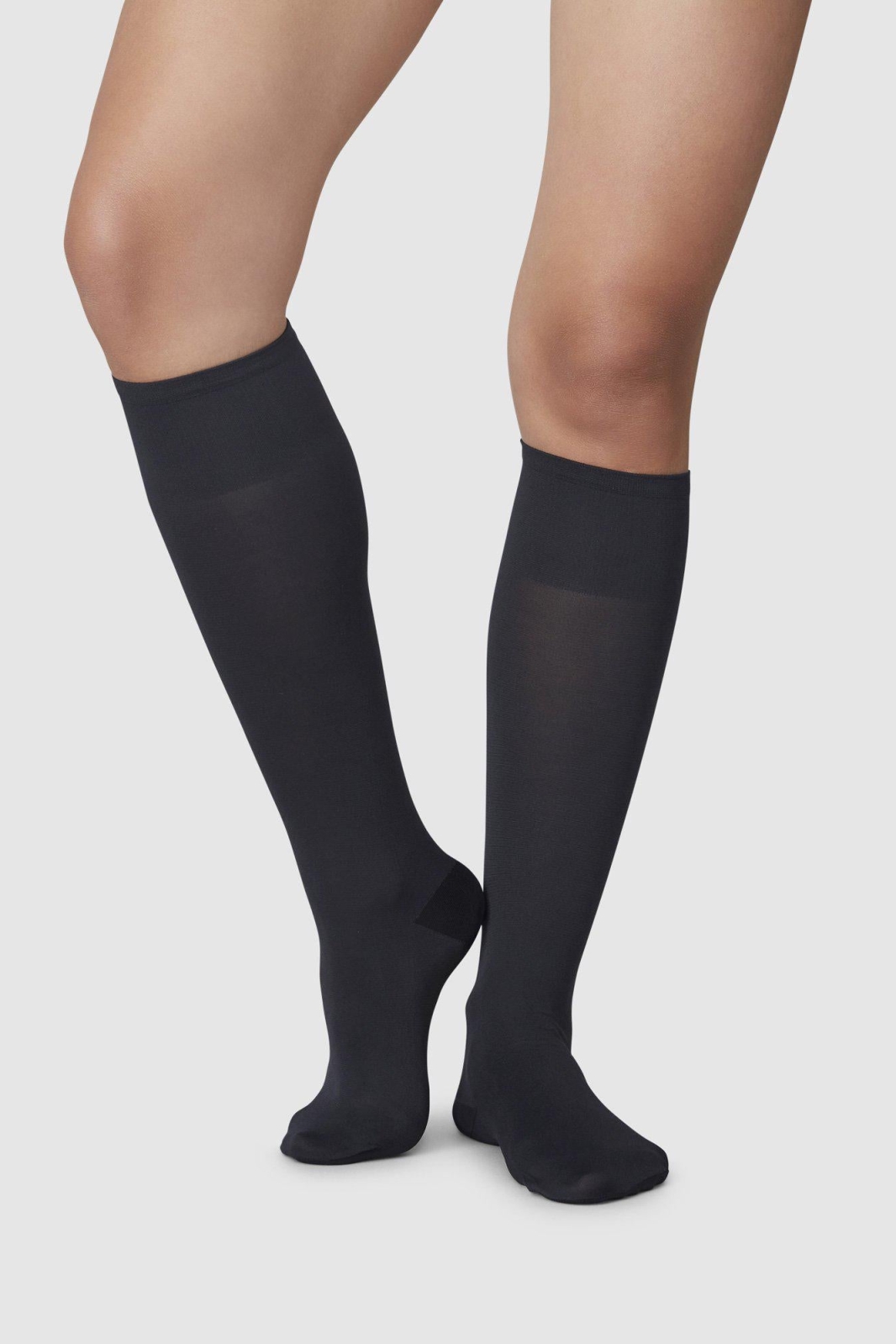 Swedish Stockings womens vegan Irma Support Knee-Highs Black
