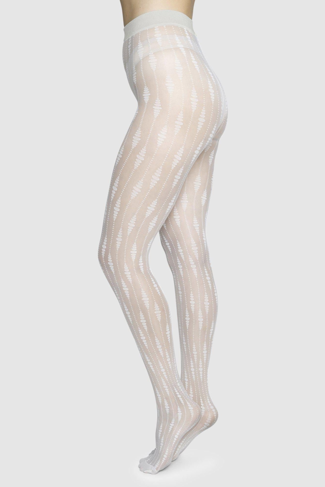 Swedish Stockings womens vegan Josefin Drop Tights Ivory