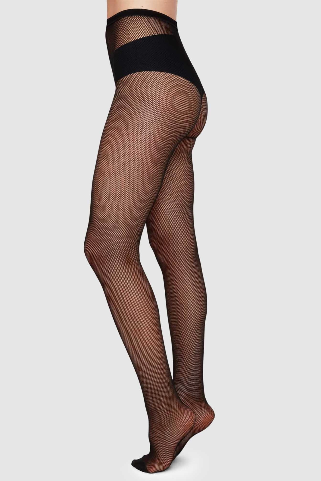 Swedish Stockings womens vegan Elvira Net Tights Black