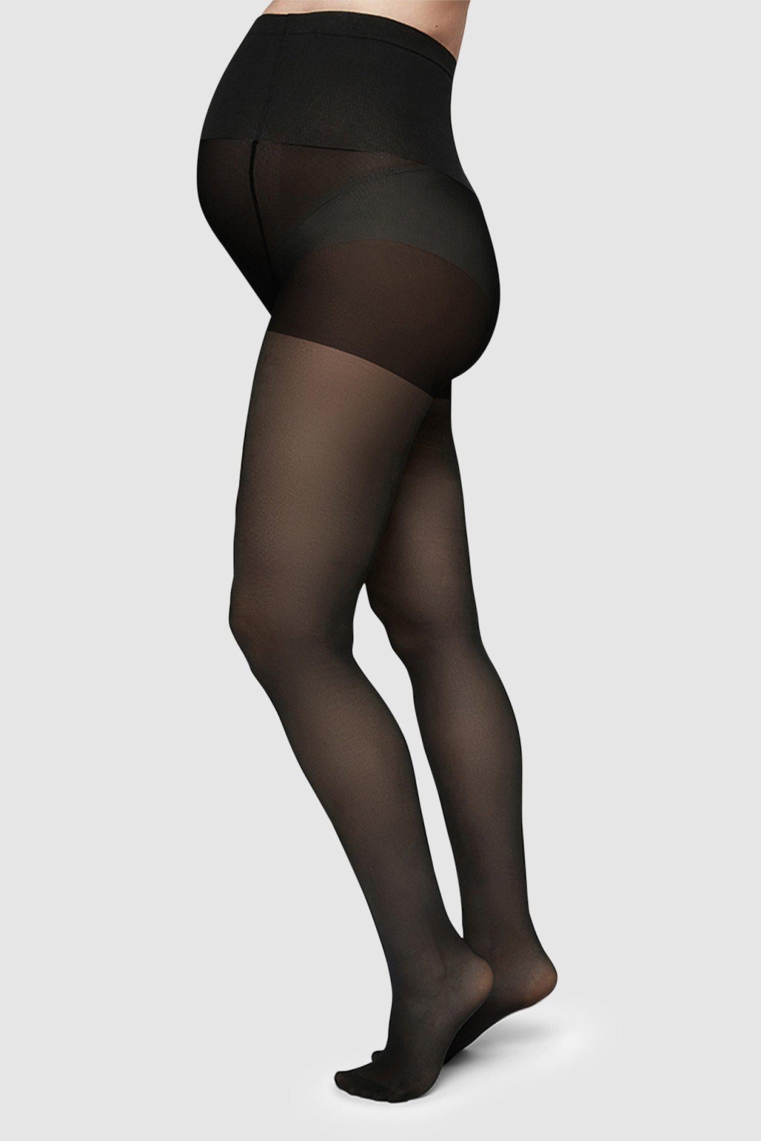 Swedish Stockings womens vegan Amanda Maternity Tights Black