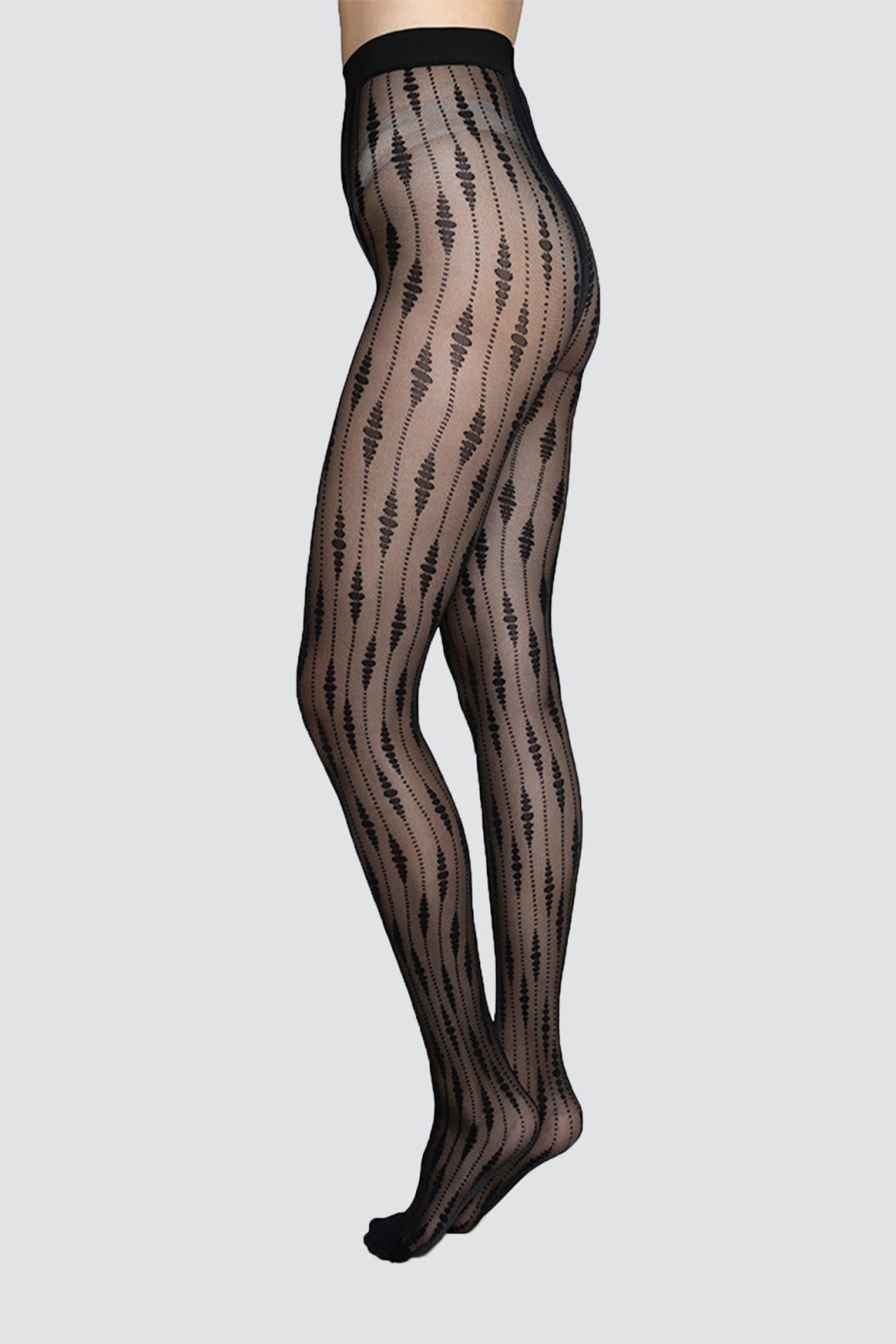Swedish Stockings womens vegan Josefin Drop Tights Black