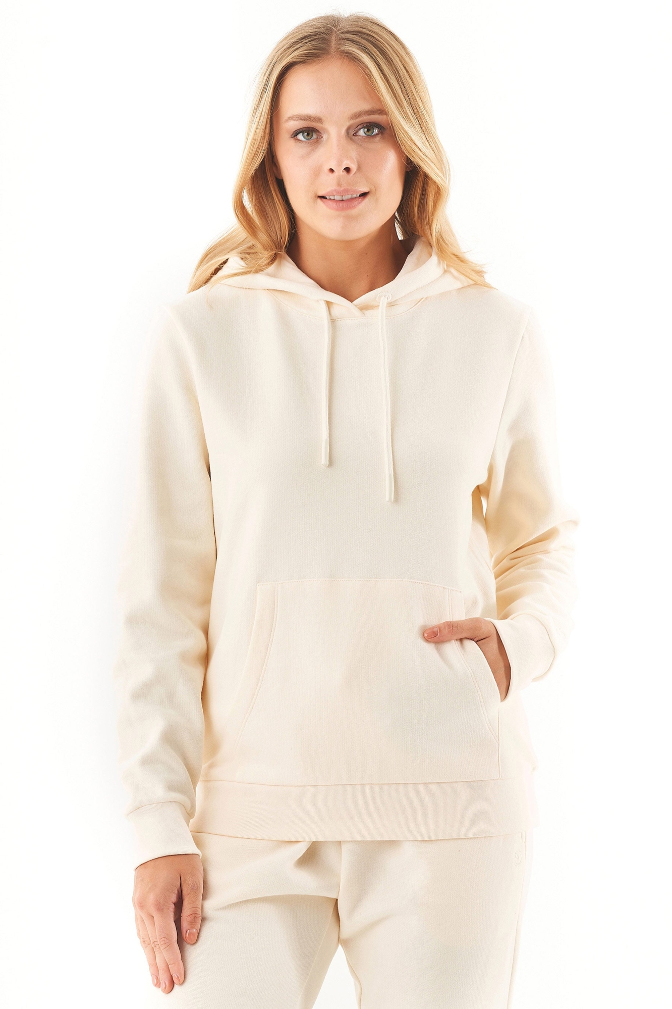 Image of ORGANICATION dames vegan Hoodie Haree Off White
