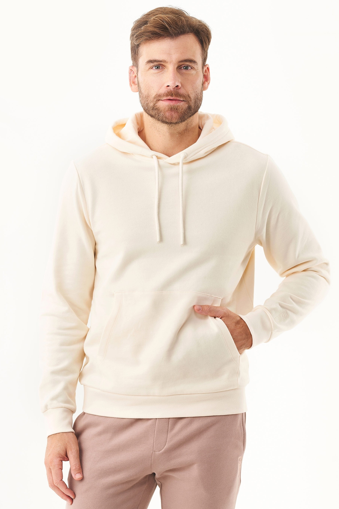 Image of ORGANICATION mannen vegan Hoodie Hoolden Off White