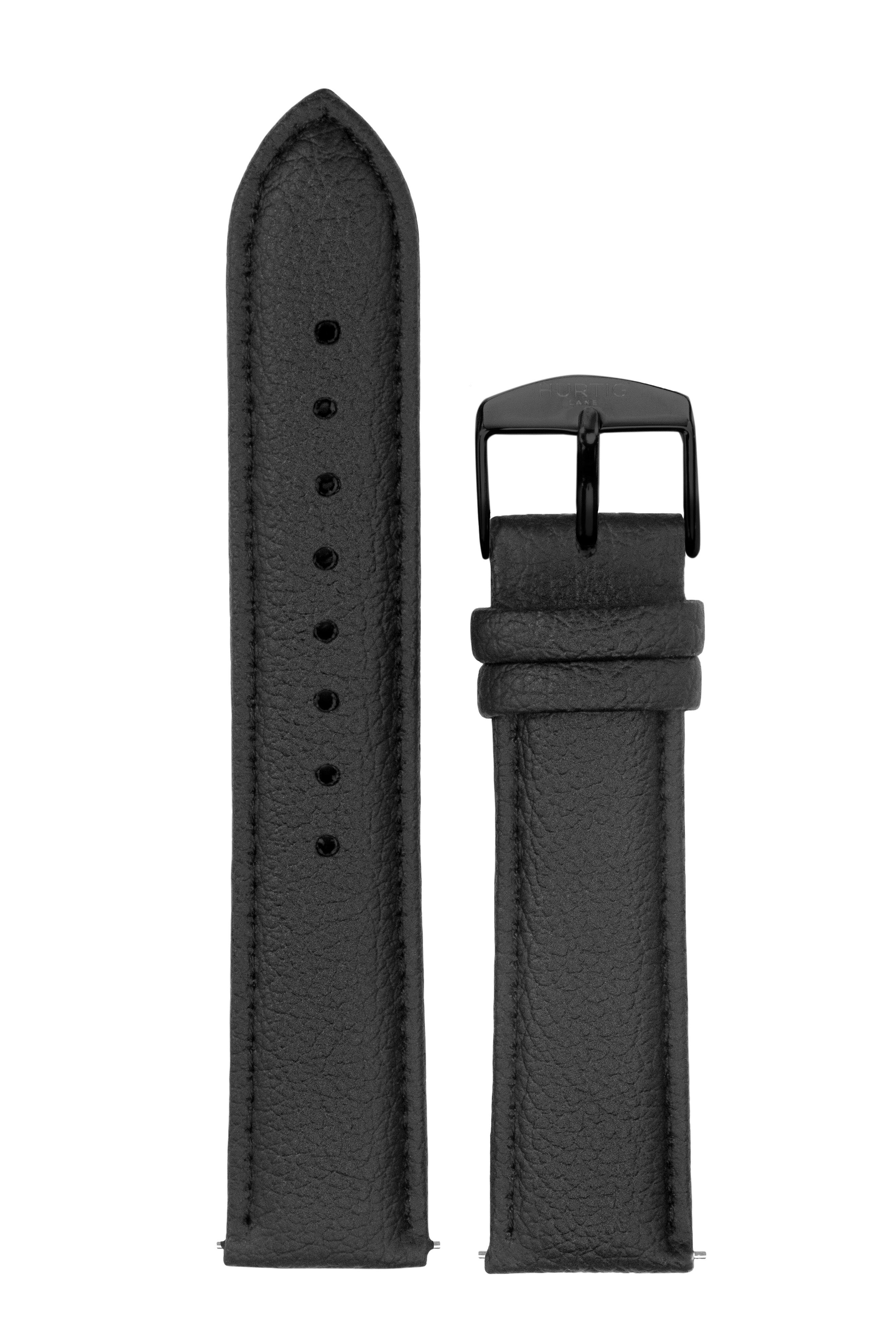 Hurtig Lane Herren vegan Uhrenarmband Kaktusleder Schwarz