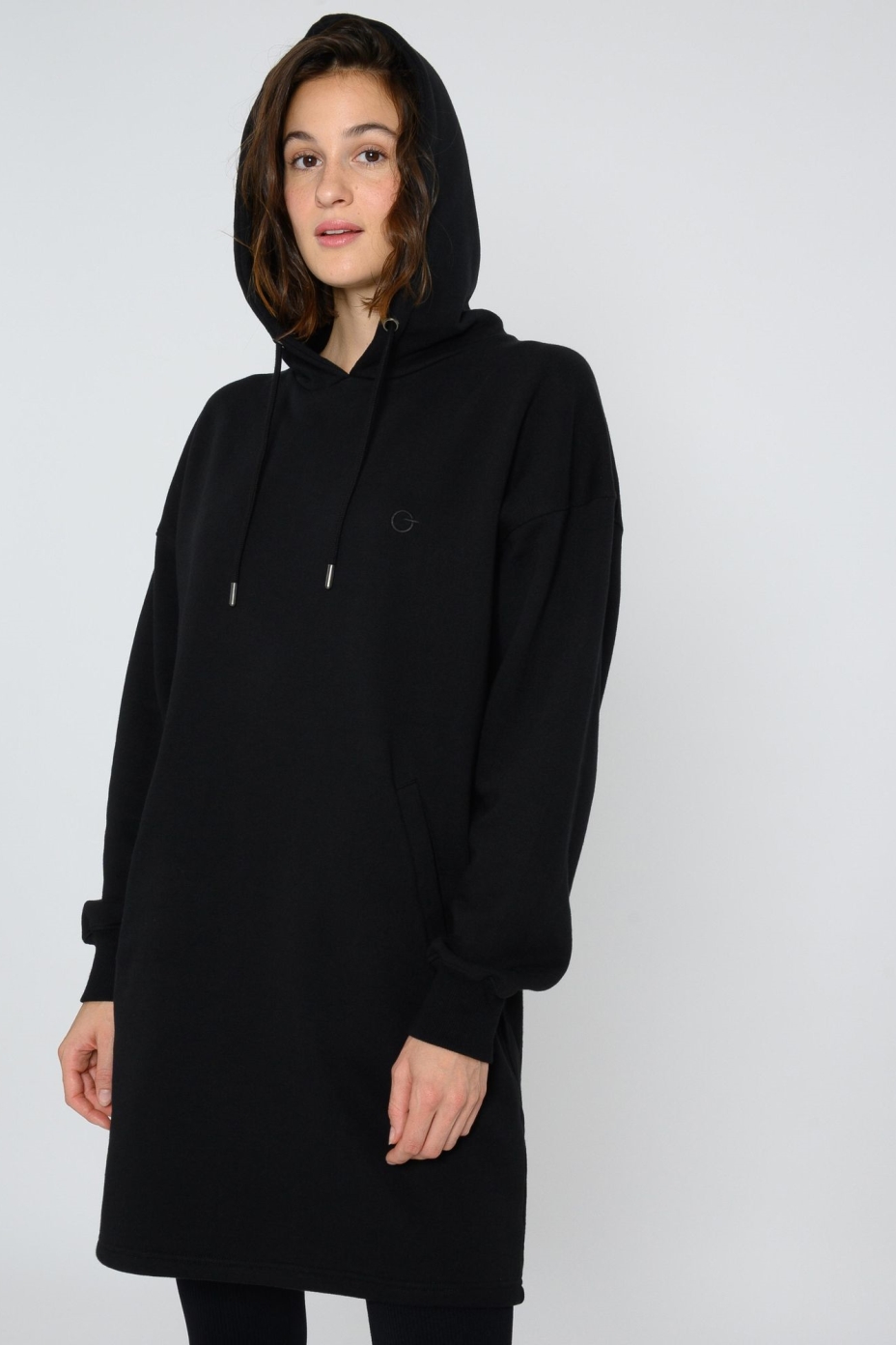 ThokkThokk womens vegan Hoodie Dress Black