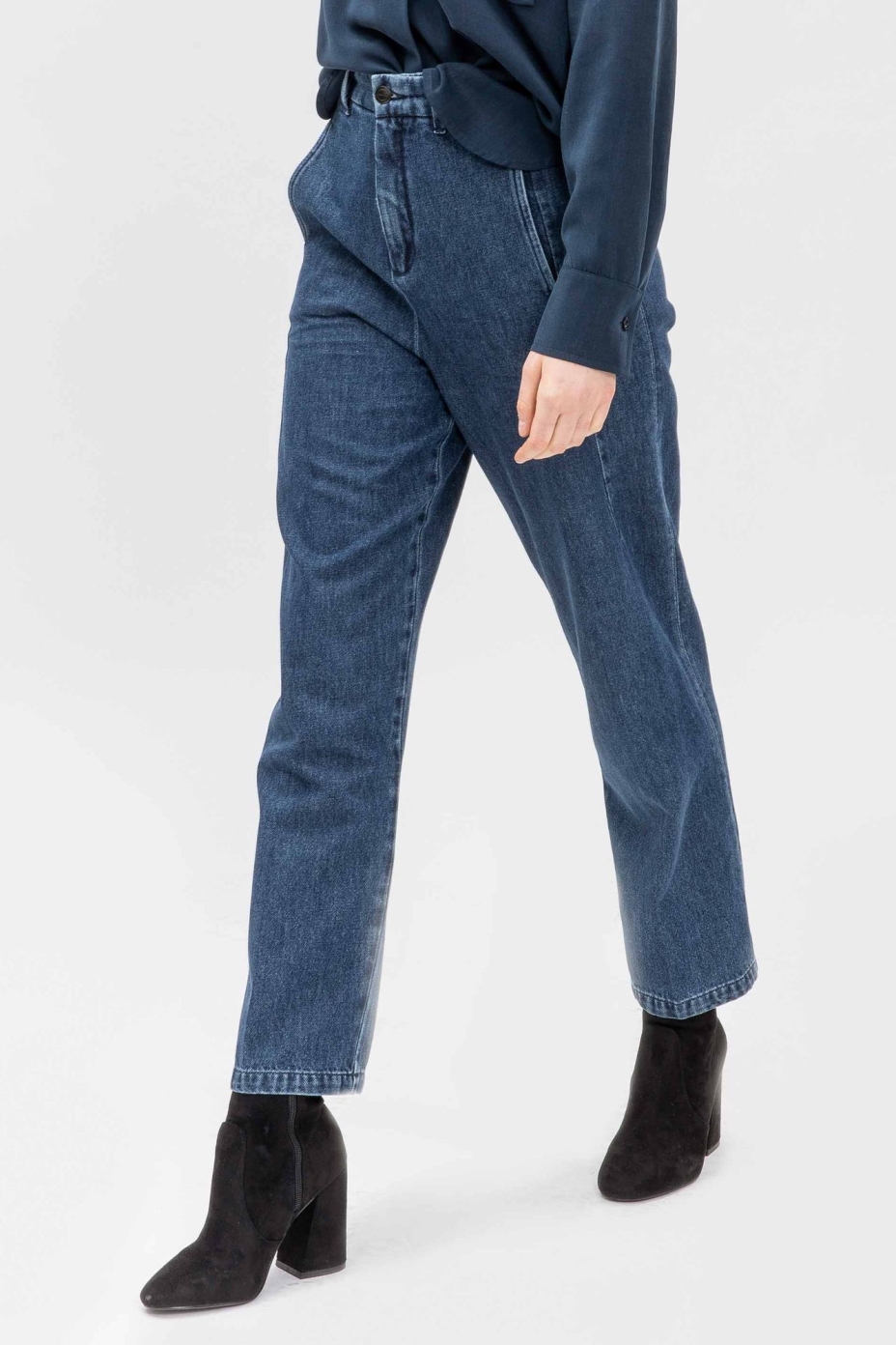 LOVJOI Damen vegan Jeans Grevie Rinsewashed