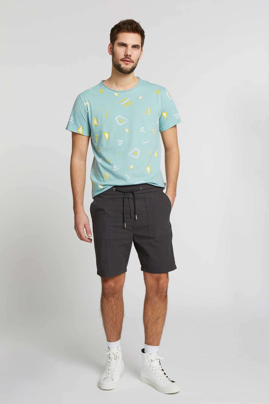 THOKKTHOKK Herren vegan Gewebte Shorts Dark Shadow