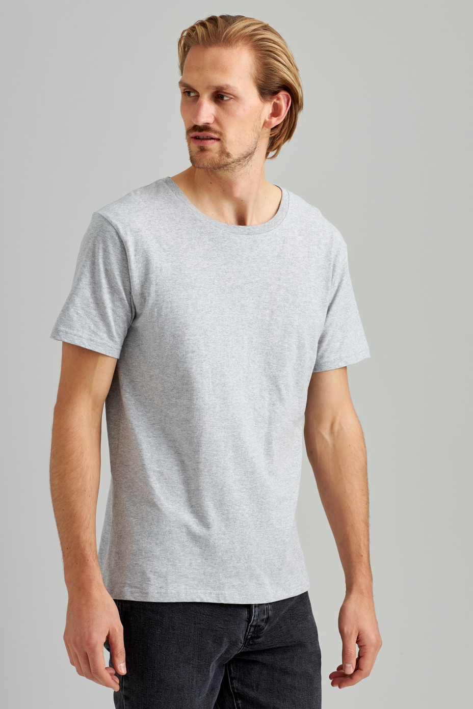 ThokkThokk men vegan T-Shirt Tt02 Grey Melange
