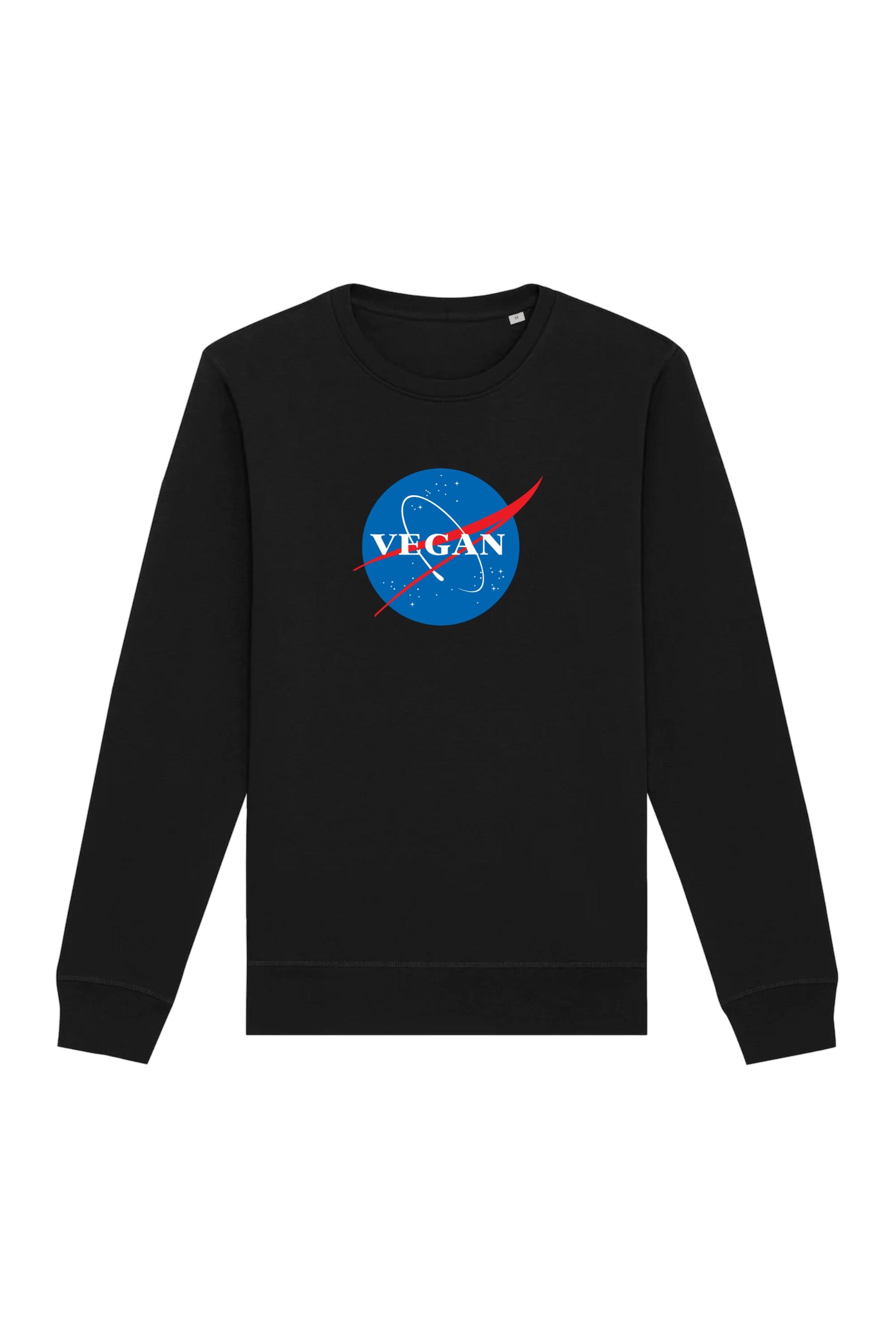 Image of Oat Milk Club dames vegan Sweatshirt Vegan Nasa Zwart