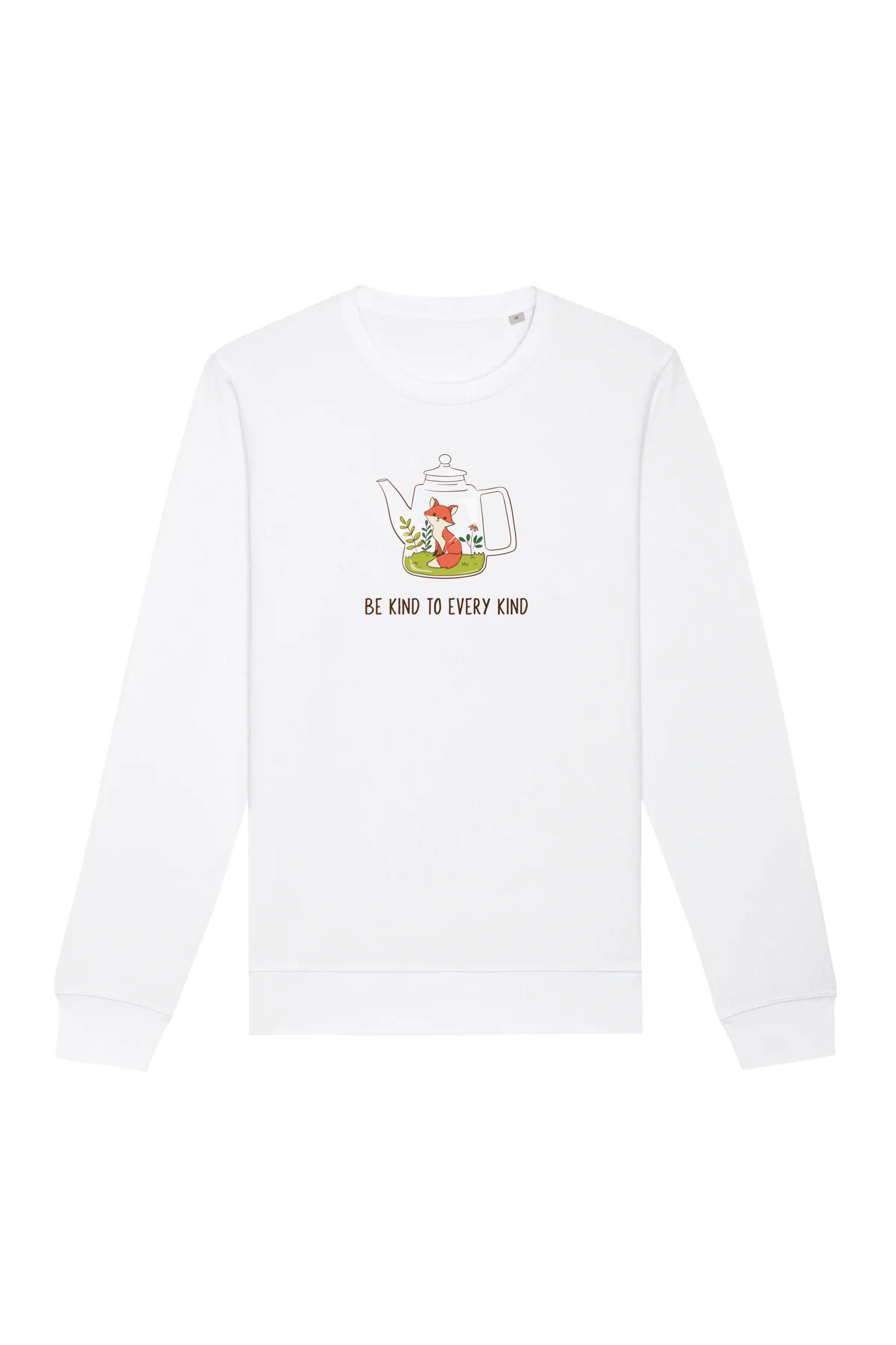 68123 - Damen vegan Sweatshirt Be Kind To Every Kind WeiÃŸ