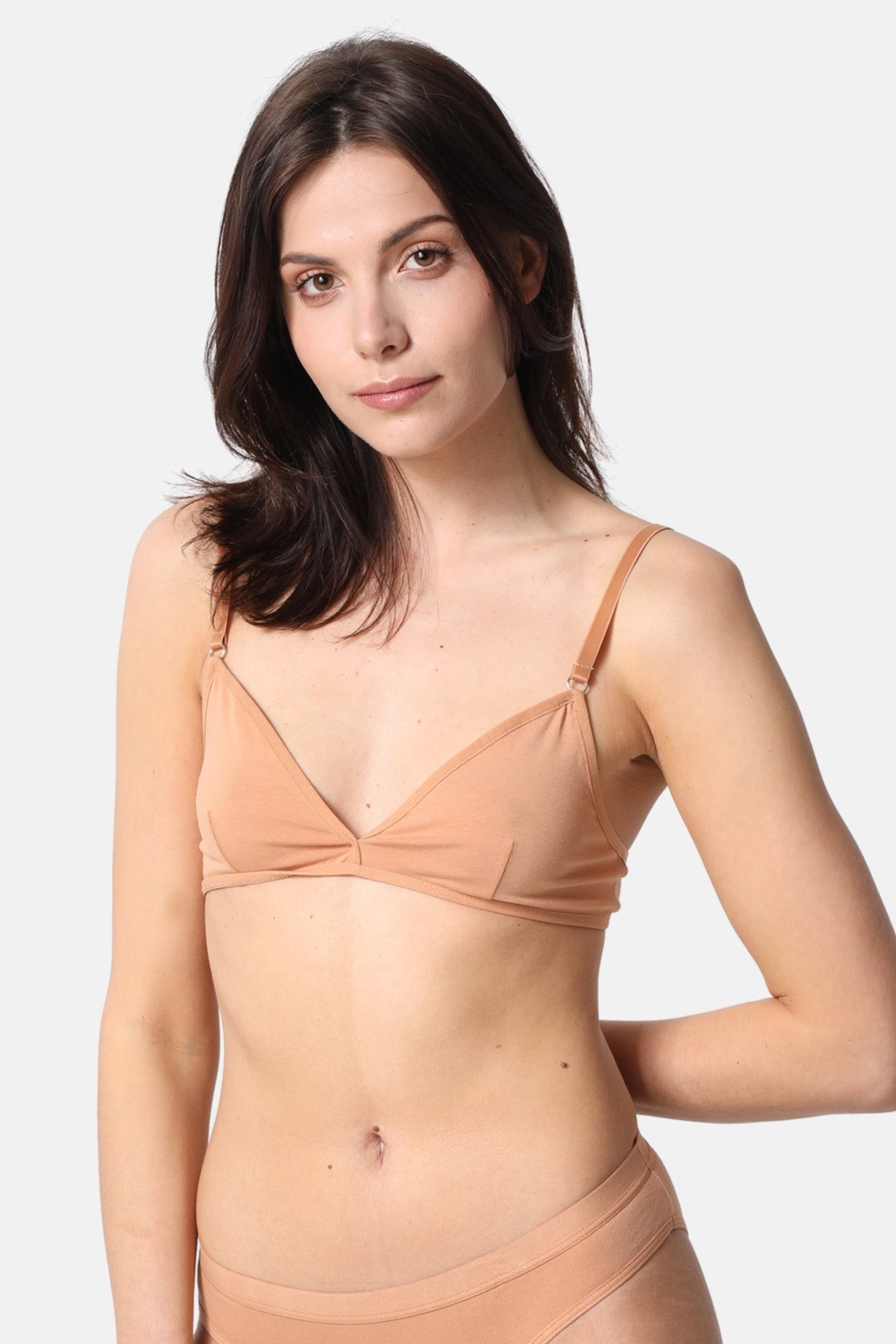 VATTER womens vegan Triangle Bra Fine Frieda Zandstorm