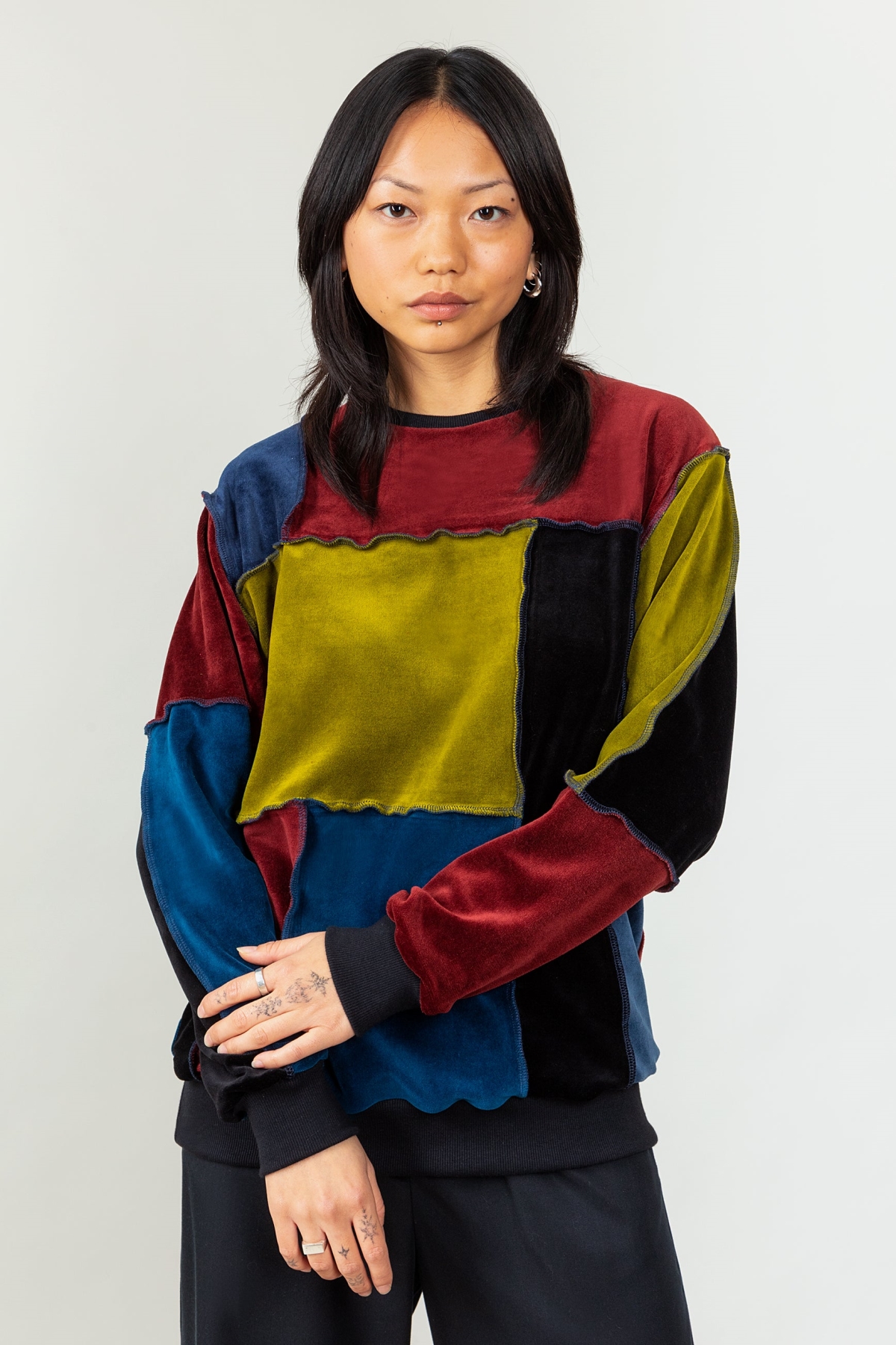 MAHLA Damen vegan Althea Patchwork Sweatshirt