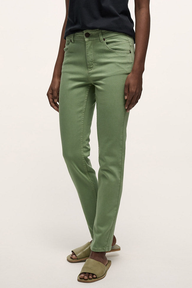 LANIUS Damen vegan Jeans High Waist Jade GrÃ¼n
