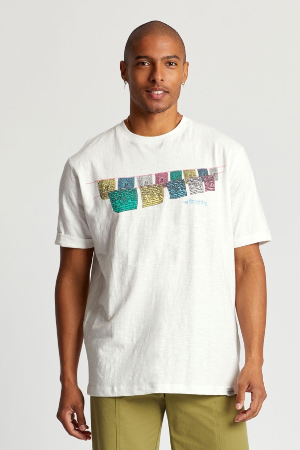 Image of KOMODO mannen vegan T-Shirt Vrij Tibet Gebroken Wit