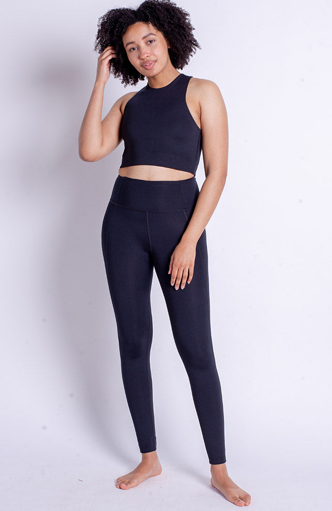 Image of Girlfriend Collective dames vegan Legging High Rise Zwart