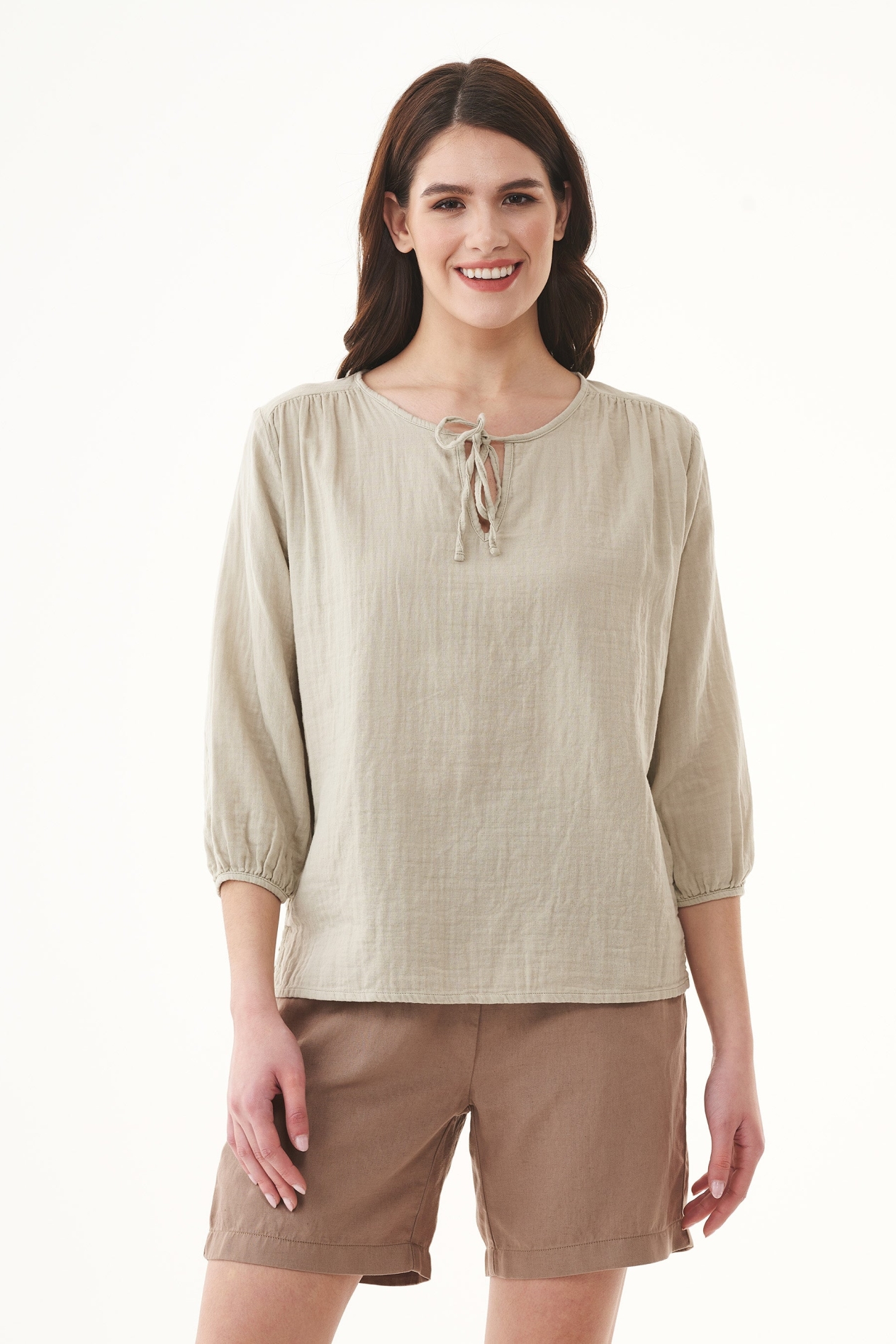 ORGANICATION Damen vegan Bluse Tint GrÃ¼n