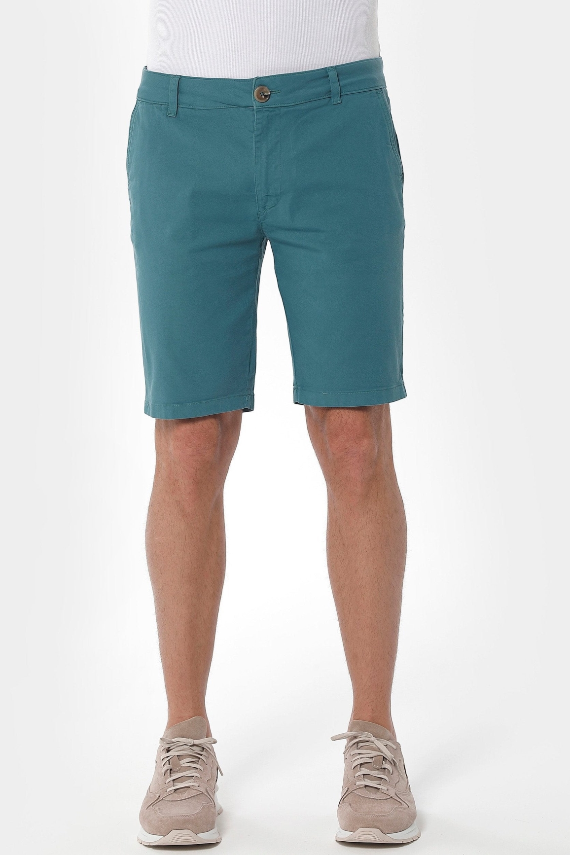 ORGANICATION Herren vegan Chino Shorts Slim PetrolgrÃ¼n