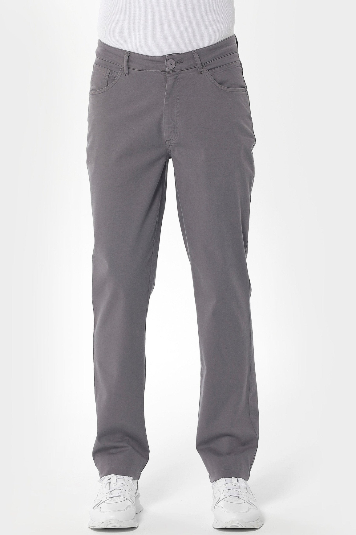 Image of ORGANICATION mannen vegan Broek Five Pocket Schaduwgrijs