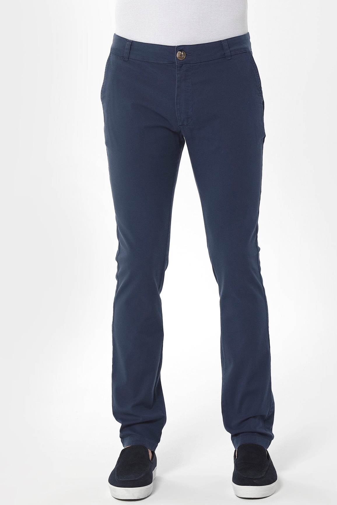 ORGANICATION Herren vegan Chino Hose Slim Navy Blau