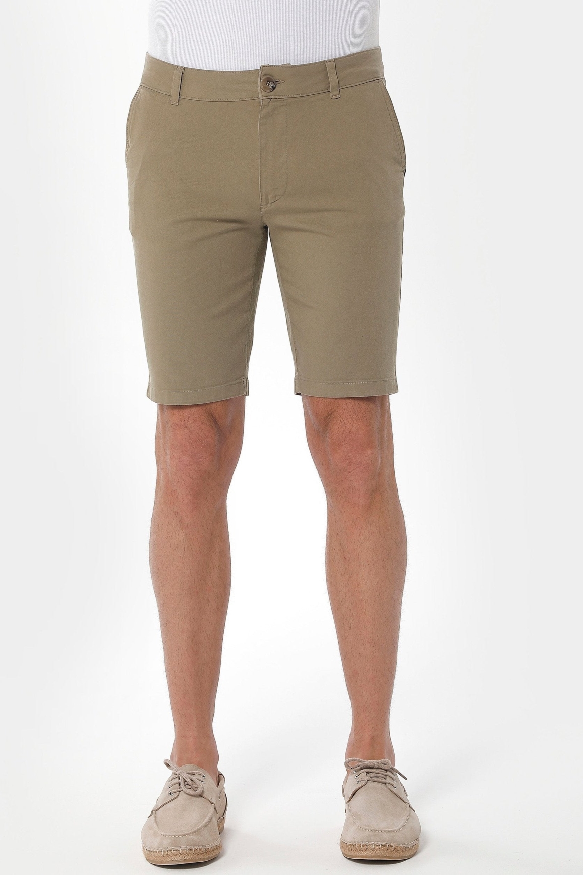 ORGANICATION Herren vegan Chino Shorts Slim OlivgrÃ¼n