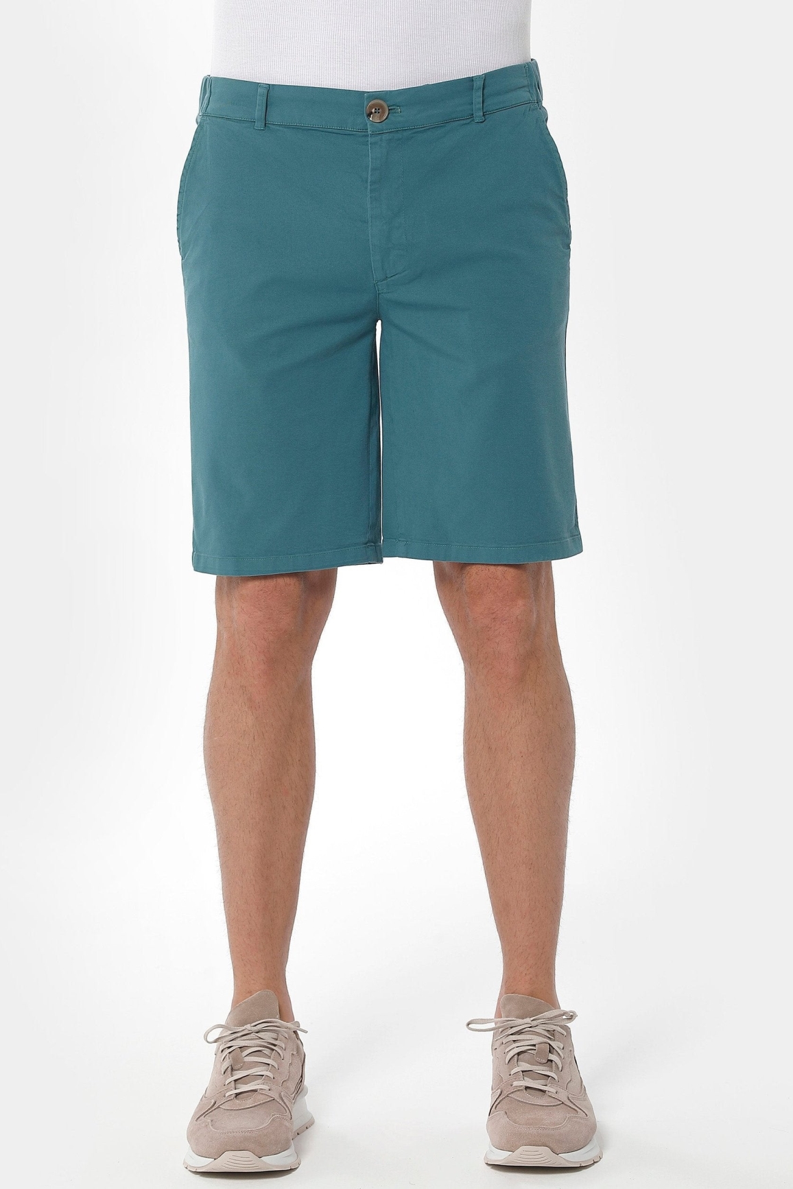 ORGANICATION Herren vegan Chino Shorts PetrolgrÃ¼n