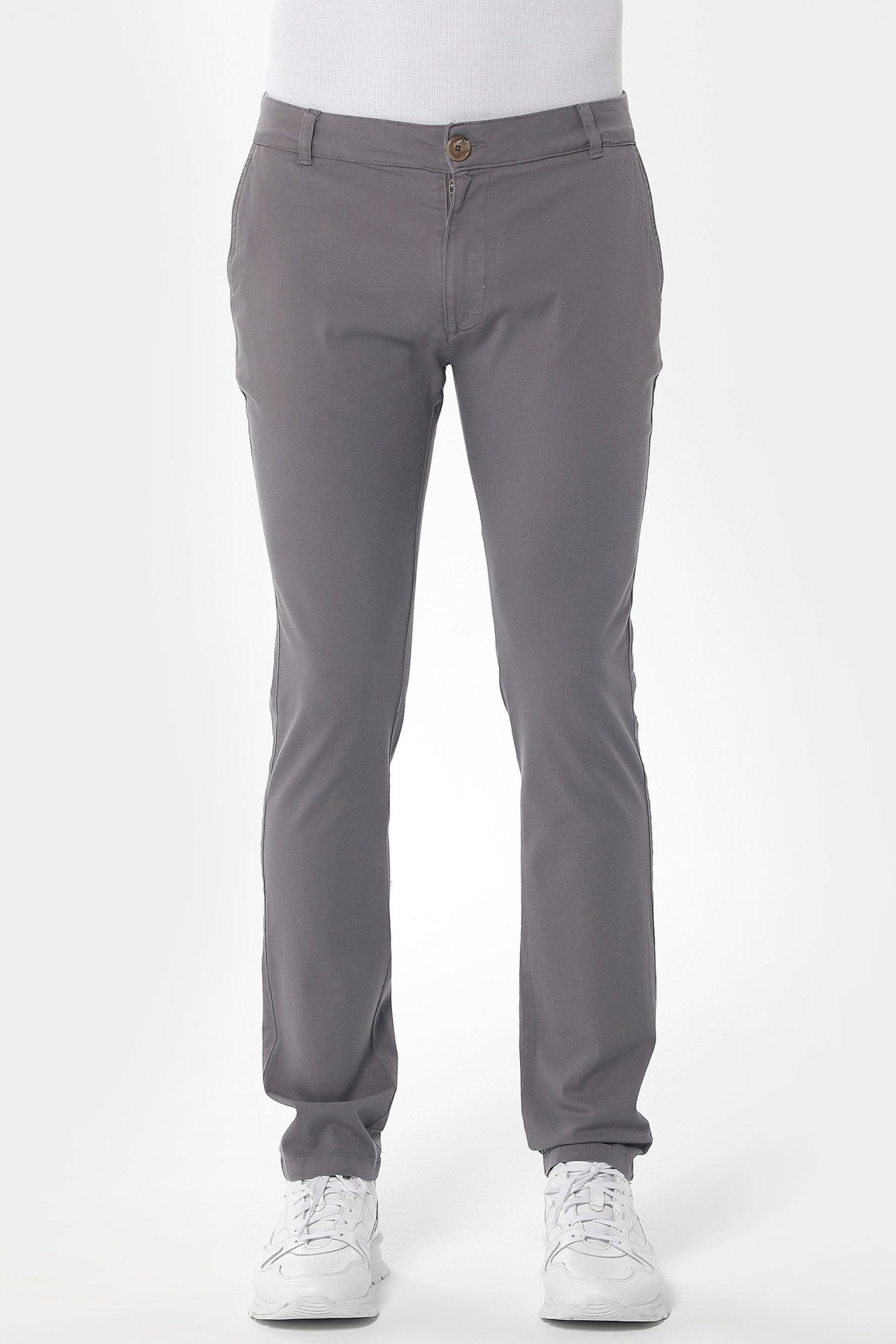 ORGANICATION Herren vegan Chino-Hose Slim Shadow Grey