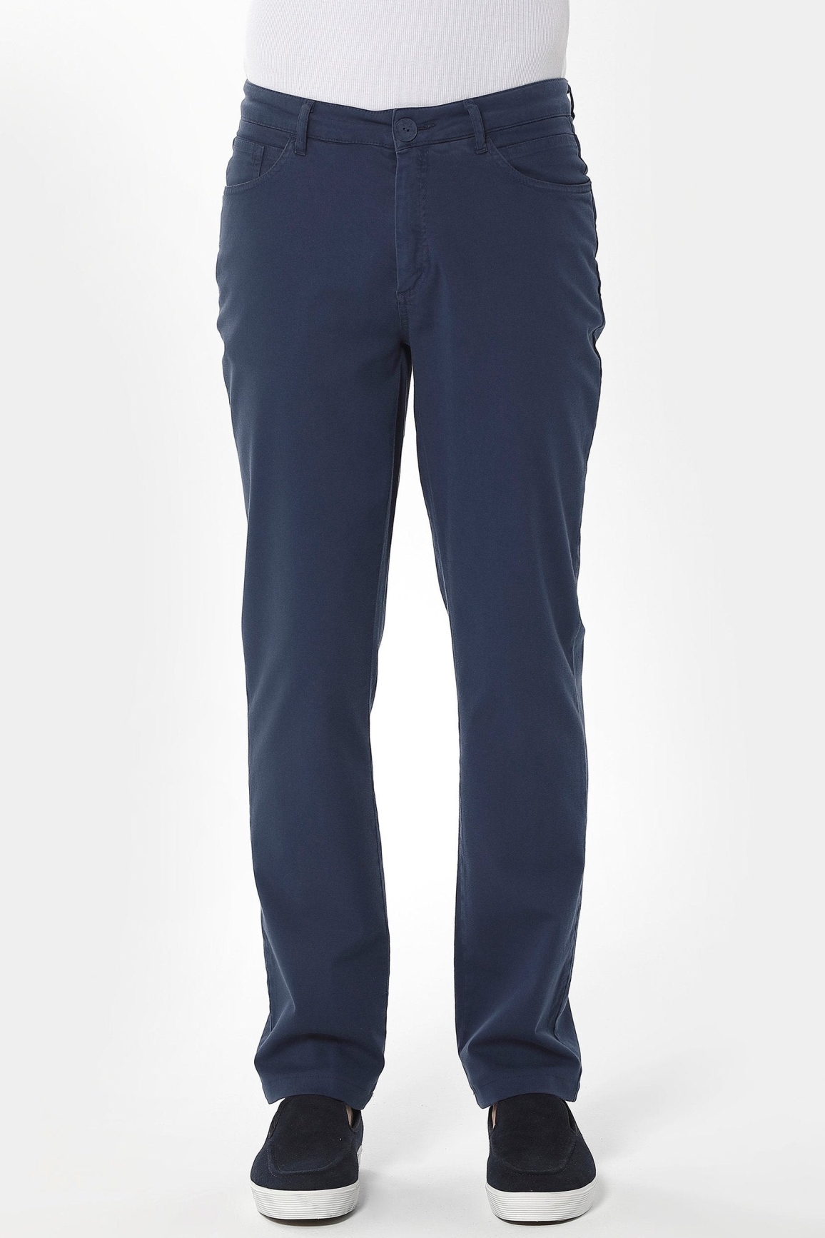 Image of ORGANICATION mannen vegan Broek Five Pocket Marineblauw