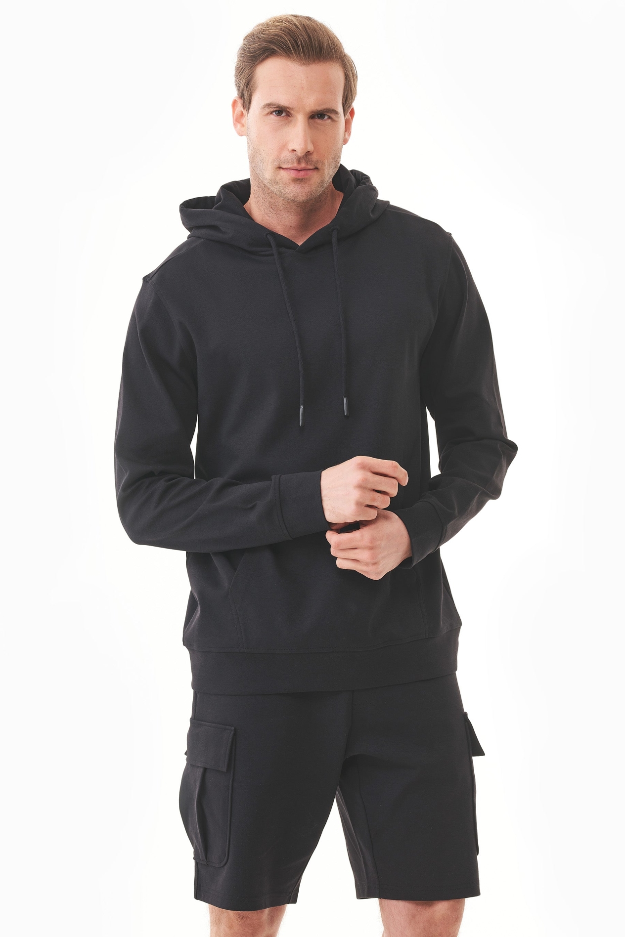 ORGANICATION Herren vegan Hoodie Schwarz