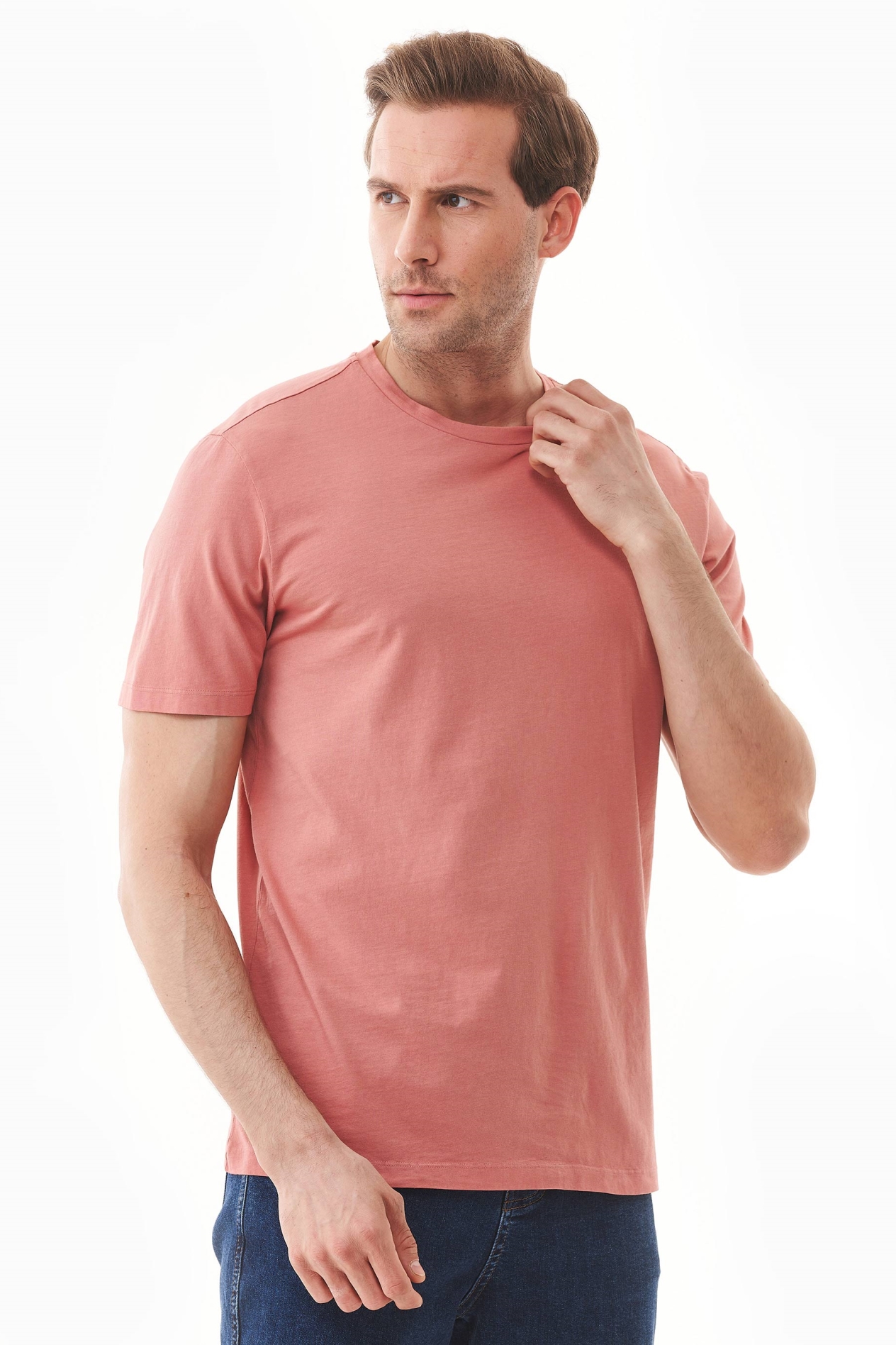 ORGANICATION Herren vegan T-Shirt Rubia Blume Hellrot