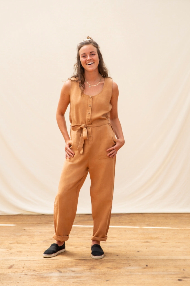 MATONA Damen vegan Jumpsuit Hazel Braun