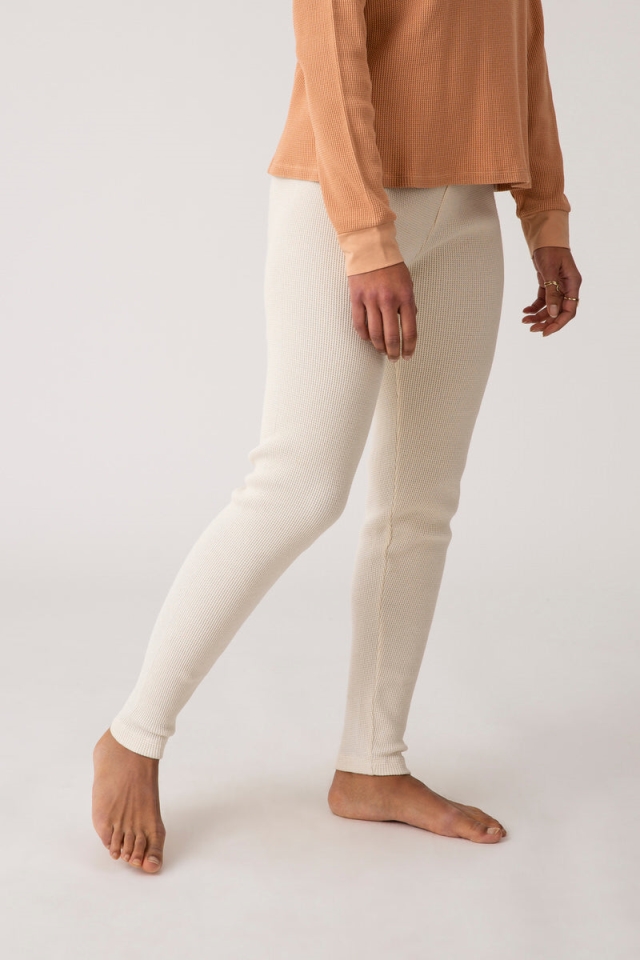 Image of MATONA dames vegan Legging Basic Ecru Wit