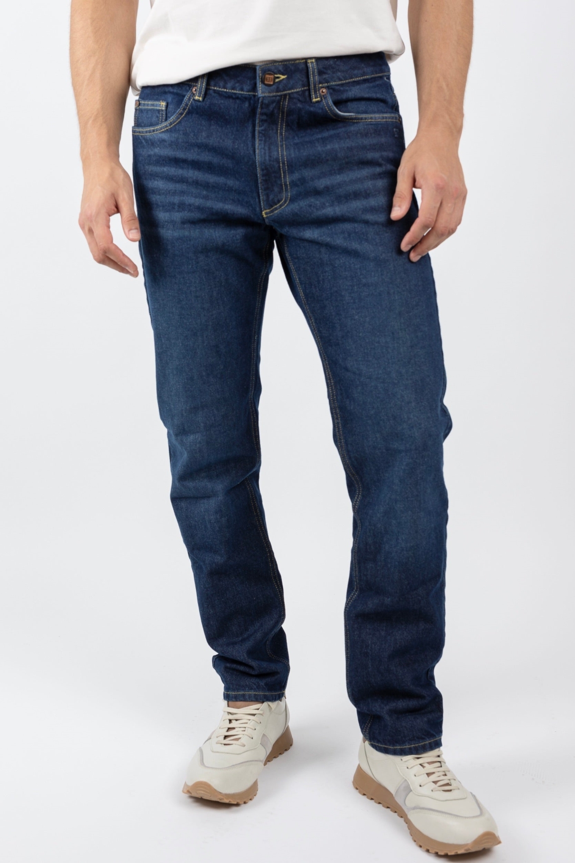 TORLAND Herren vegan Gerade Jeans Samuel Dark Indigo