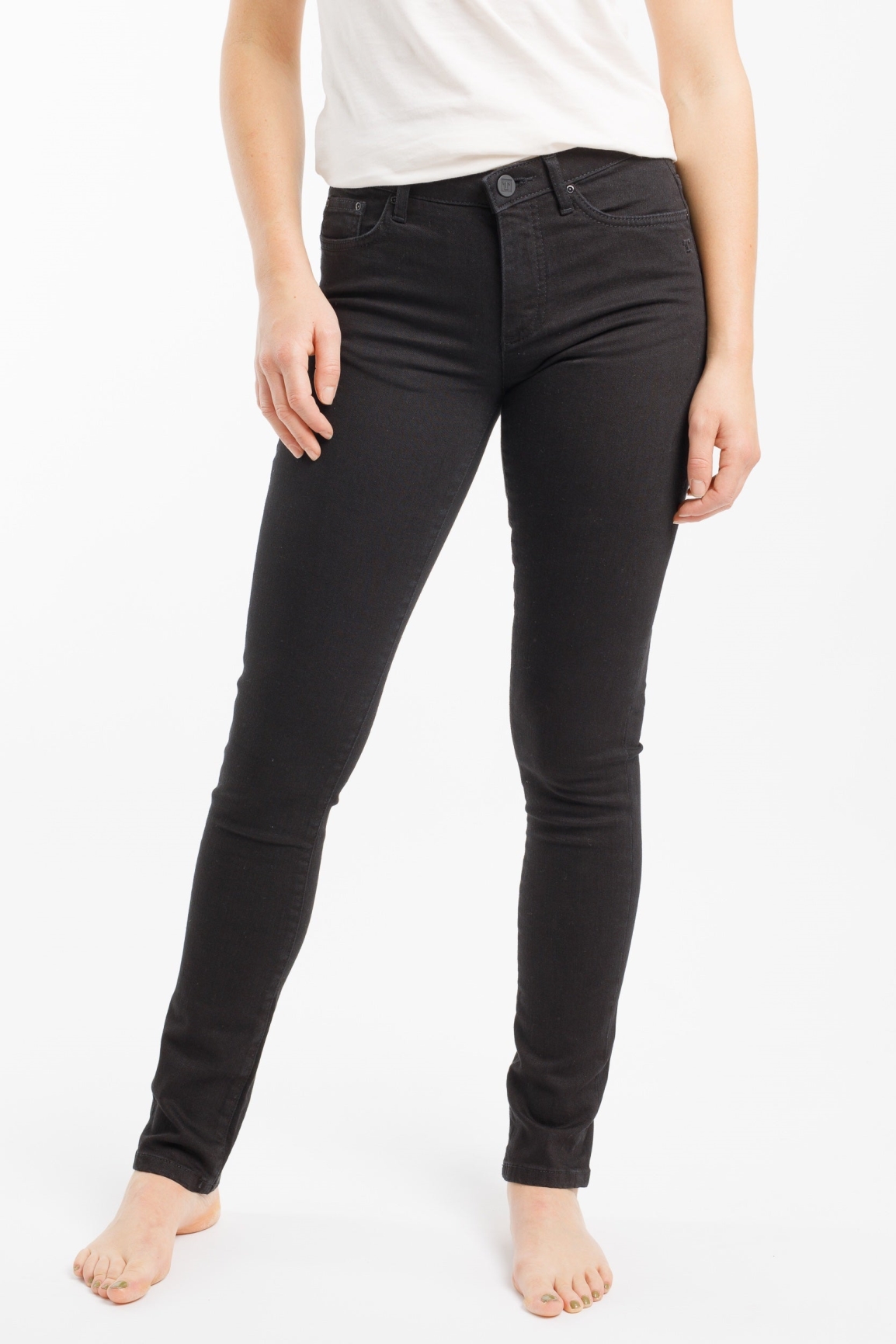 TORLAND Damen vegan Slim Jeans Regular Teresa Schwarz