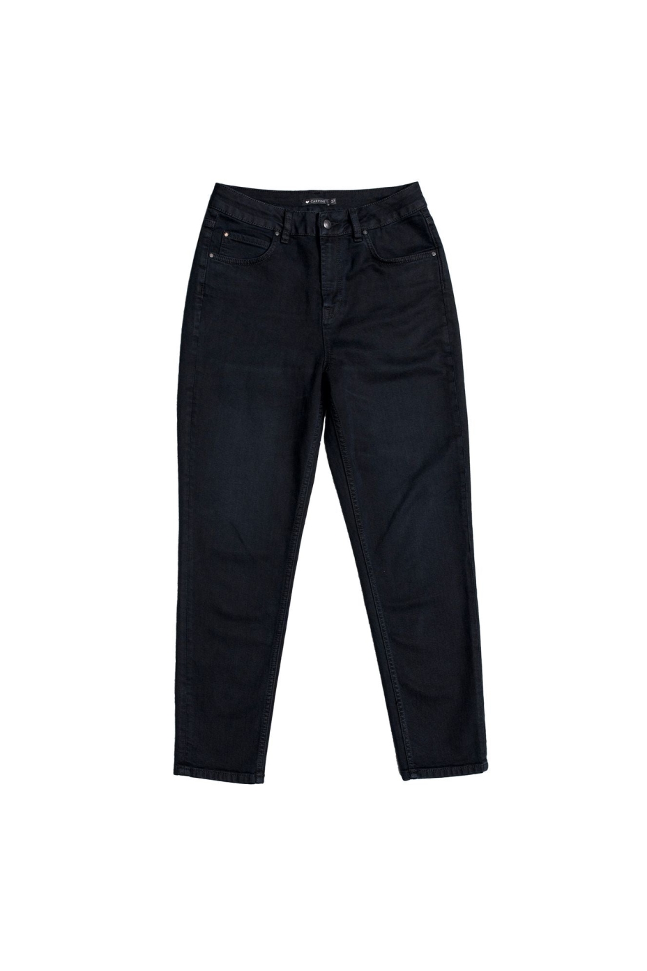 Lovjoi Damen vegan Mom Jeans Carpine Washed Schwarz