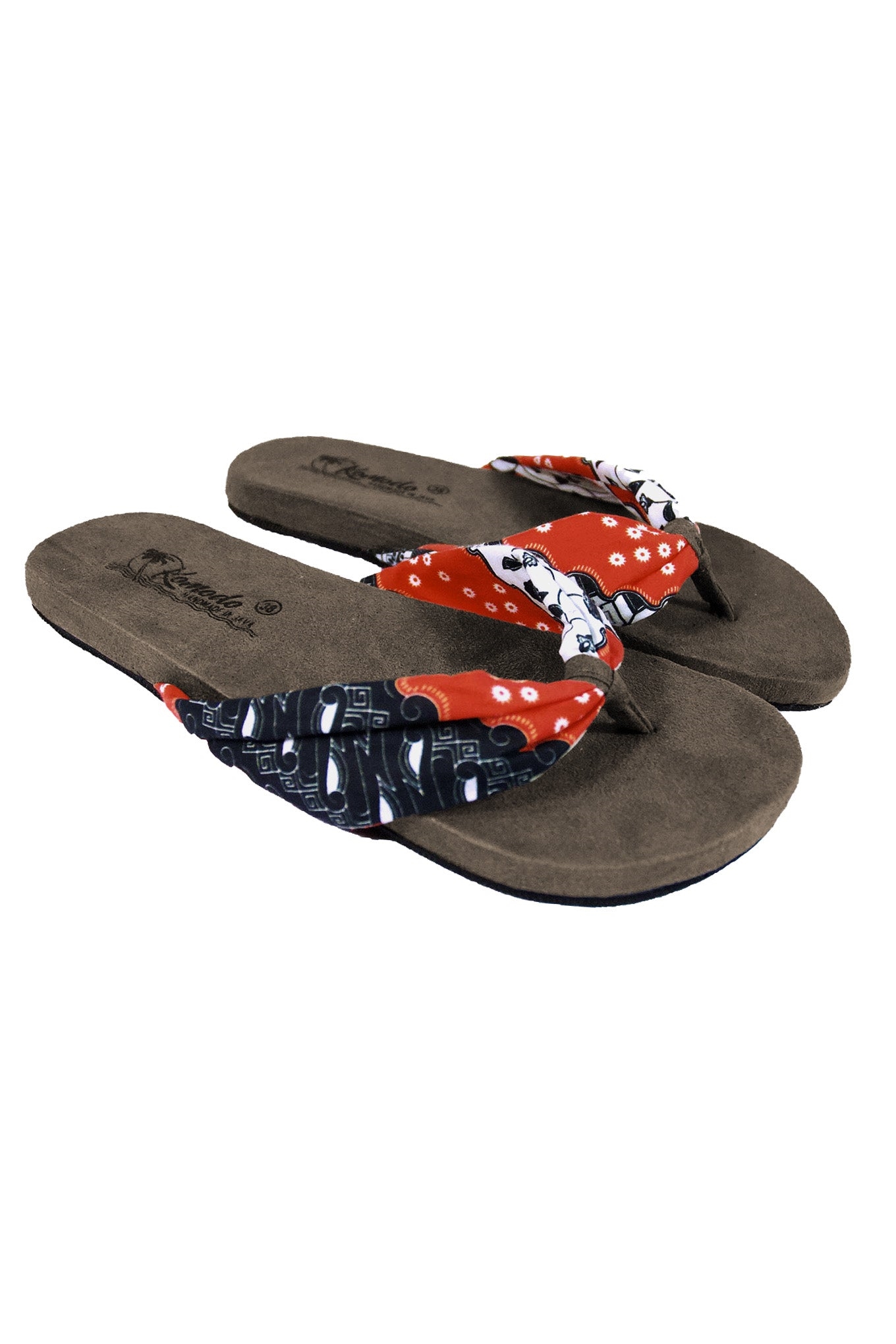 KOMODO womens vegan Sandals Cupid Thong Poppy Red