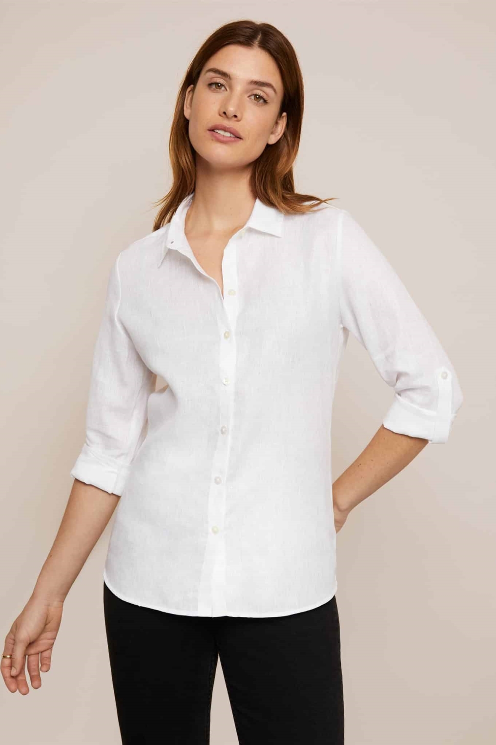 Image of Arber Studio dames vegan Elm Blouse White