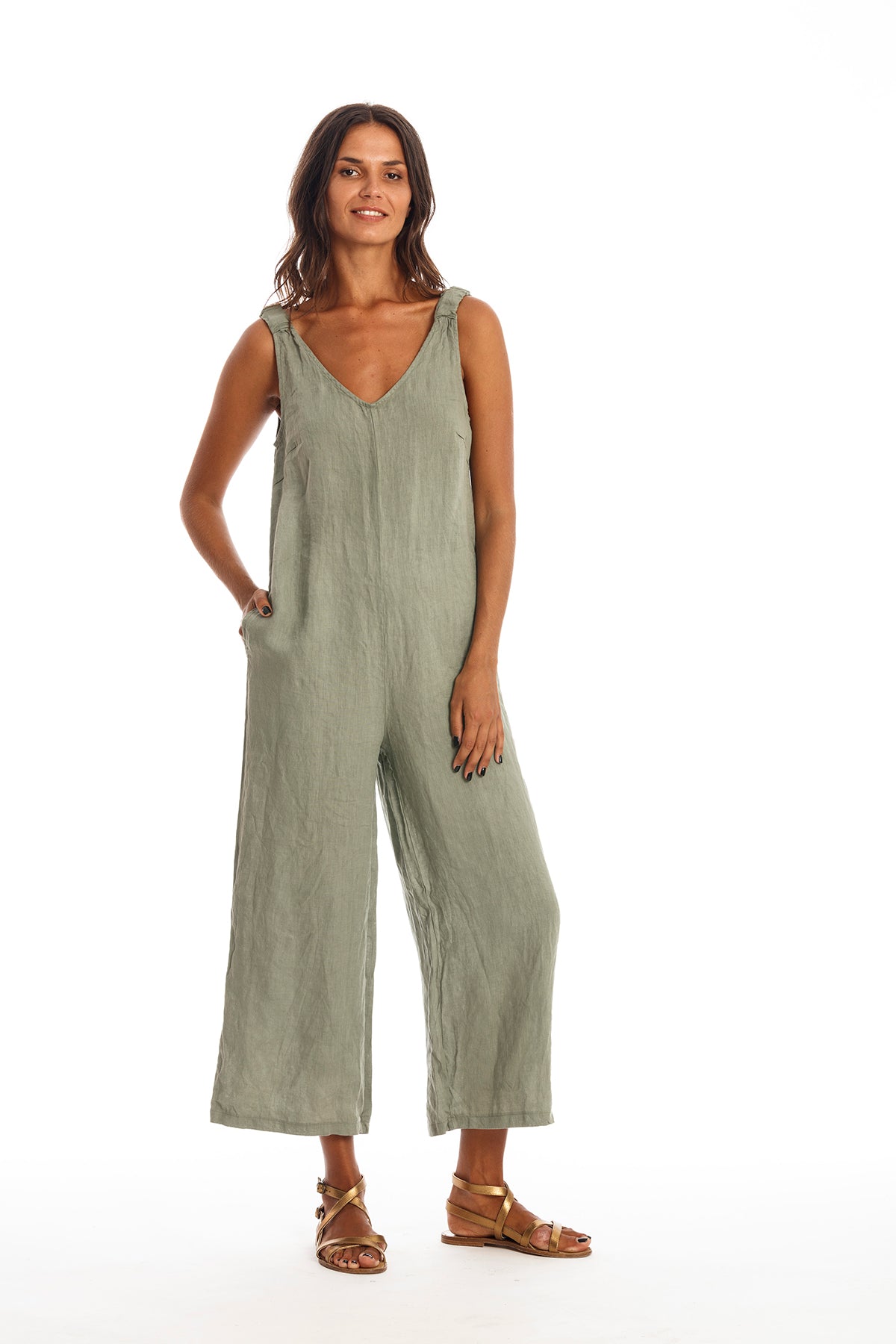 RAVENS VIEW IBIZA Damen vegan Jumpsuit Menorca Khaki GrÃ¼n