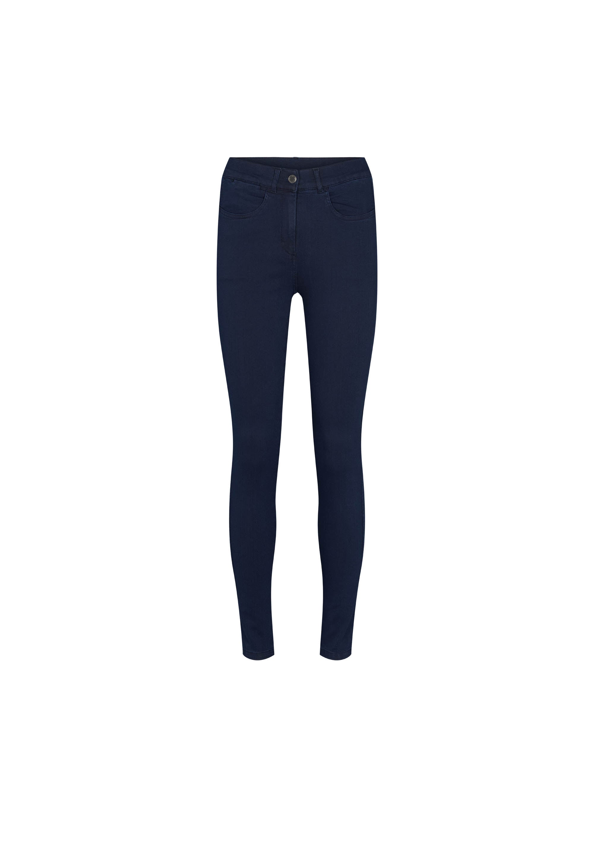 Image of LAURIE dames vegan Serene 5-Pocket Slim Sl - Donkerblauw Denim