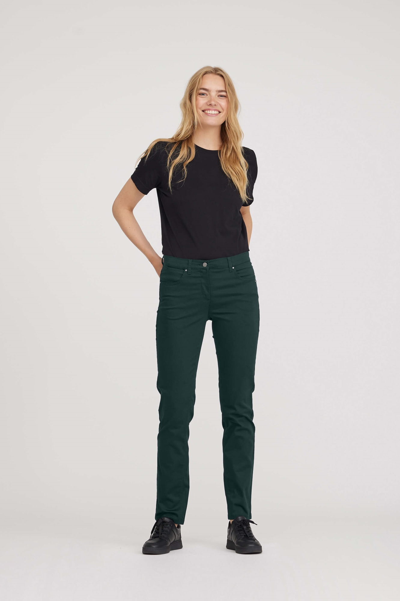 LAURIE Damen vegan Charlotte Regular Ml - Dunkelstes GrÃ¼n