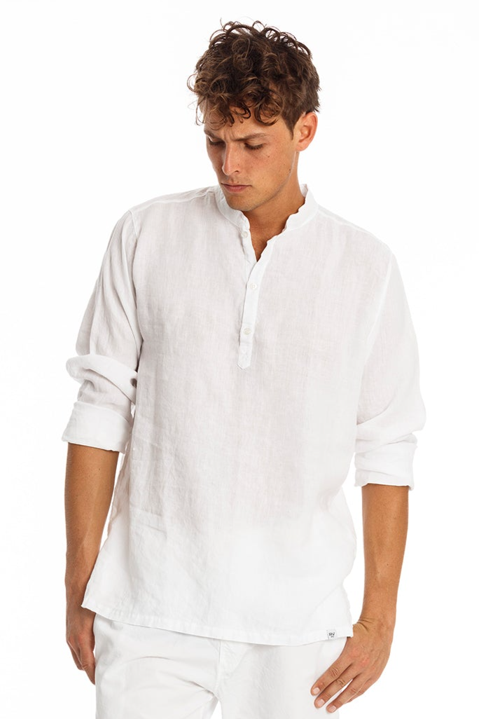 74353 - Herren vegan Hemd Mykonos WeiÃŸ