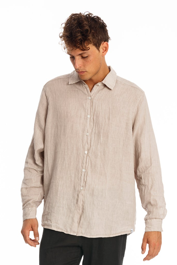 74360 - Herren vegan Hemd Alain Stein Grau