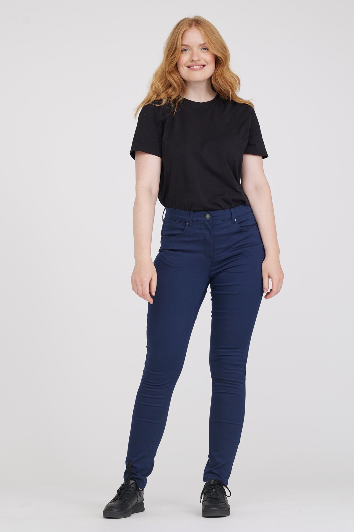 LAURIE Damen vegan Jeans Laura Slim Ml Marineblau