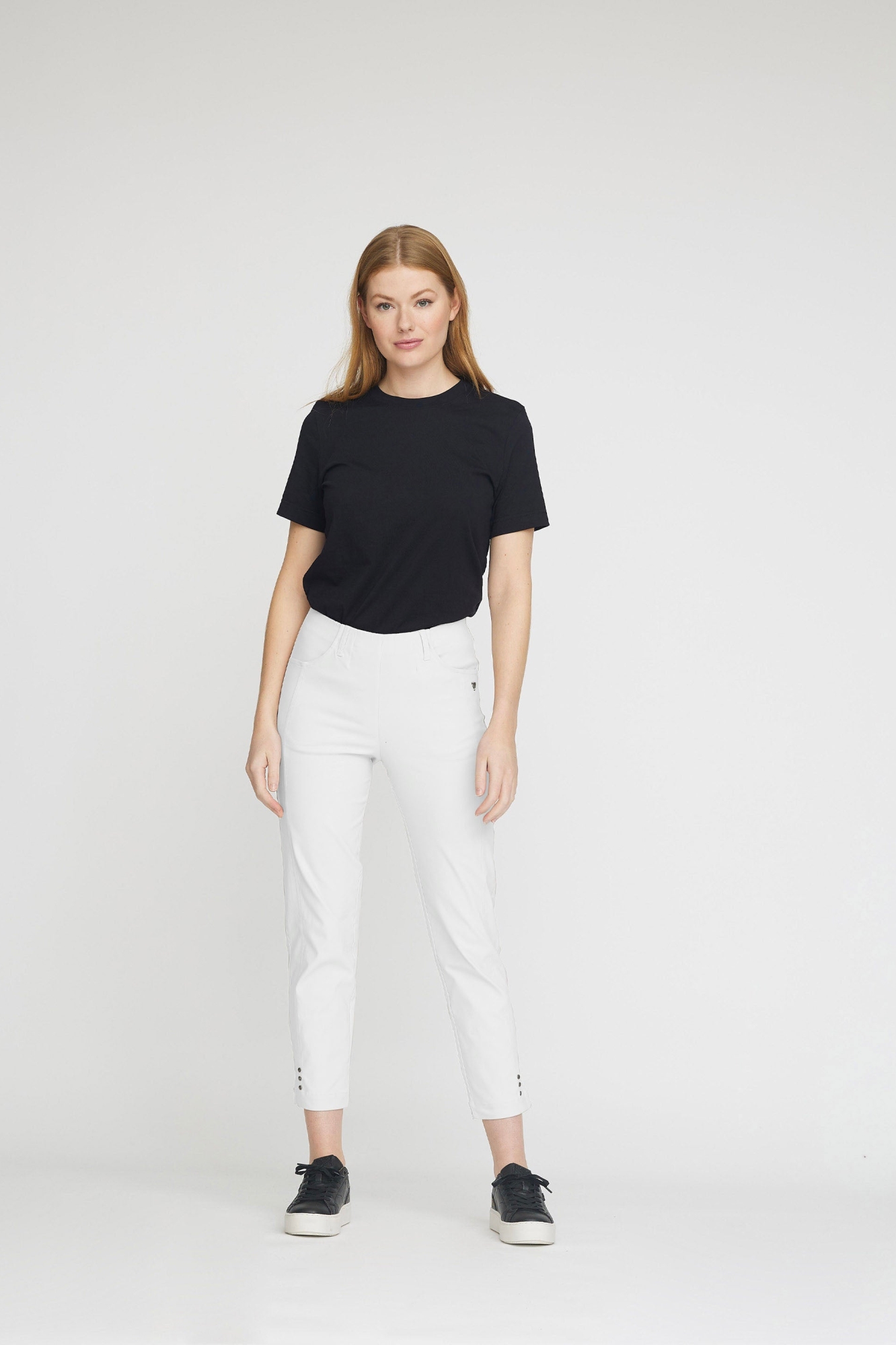 LAURIE Damen vegan Hose Rose Regular Crop WeiÃŸ