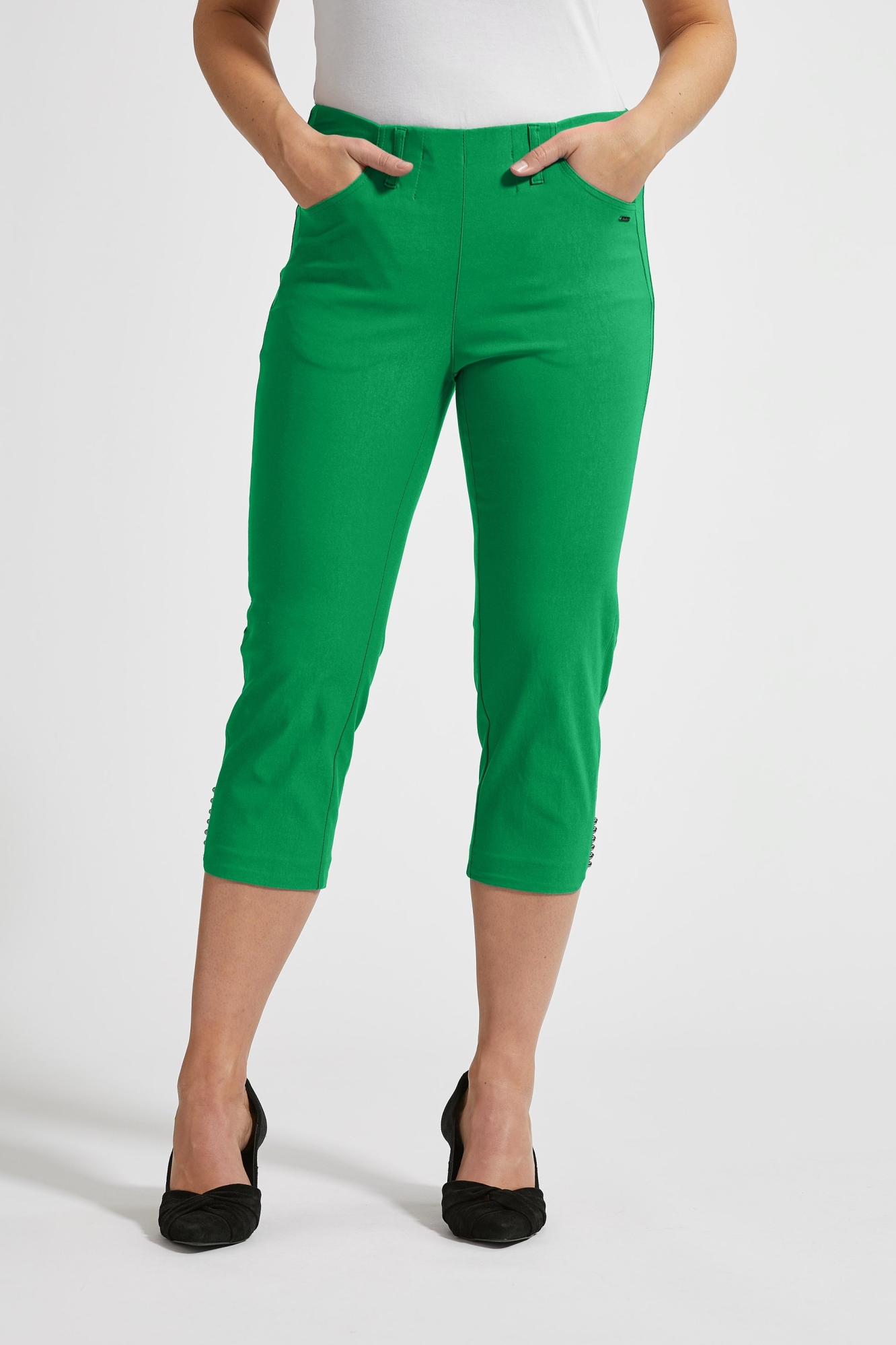 LAURIE Damen vegan Hose Dora Regular Capri Amazon GrÃ¼n