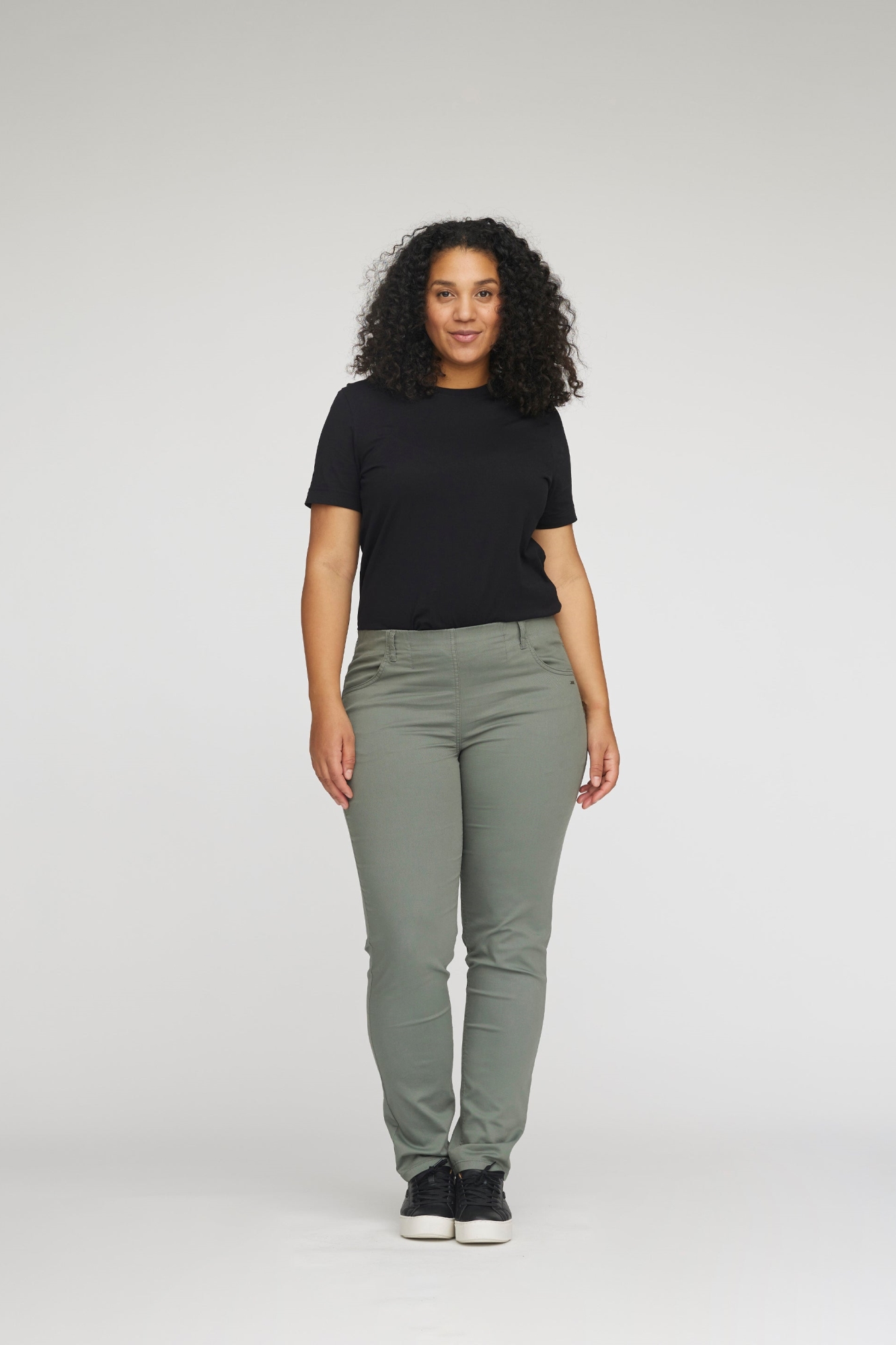 LAURIE Damen vegan Hose Kelly Regular Ml Dark Shadow
