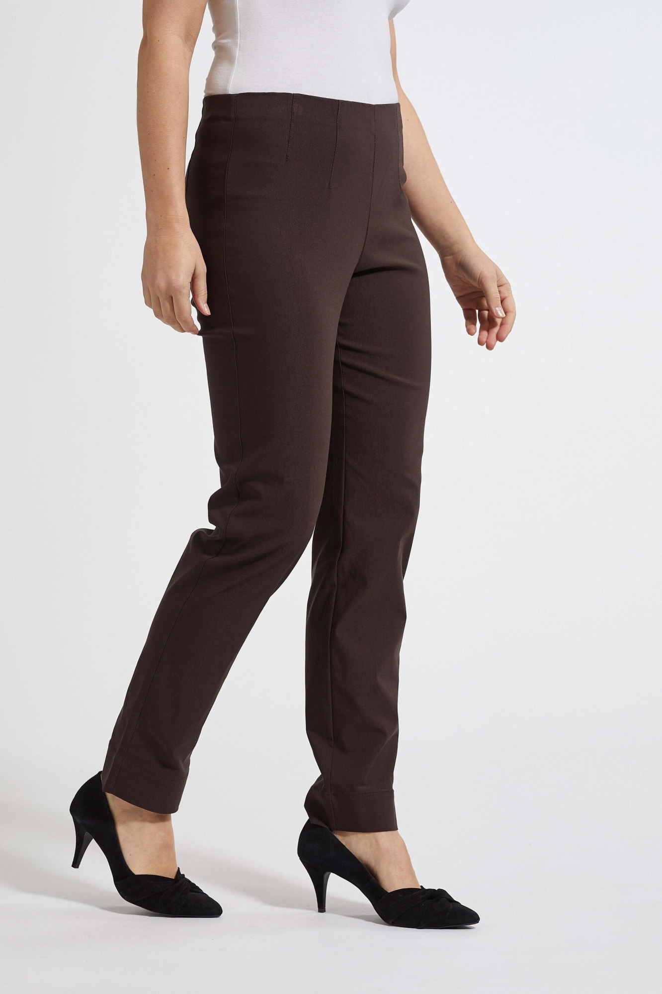 LAURIE Damen vegan Hose Betty Regular Ml Warm Brown